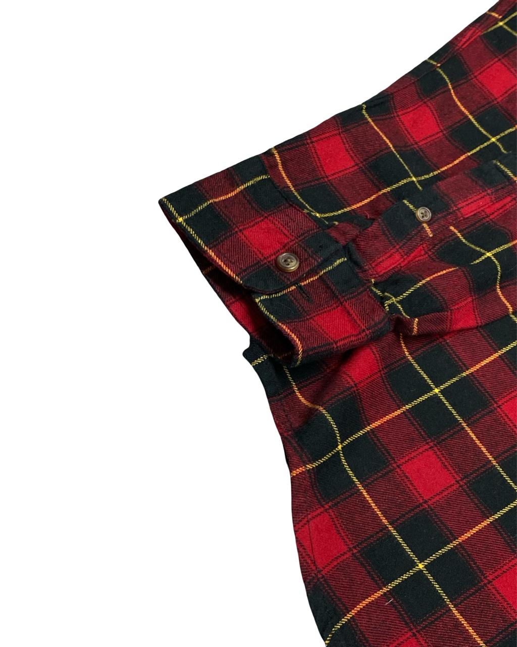 Chaps Red & Black Plaid Button-Down Shirt
