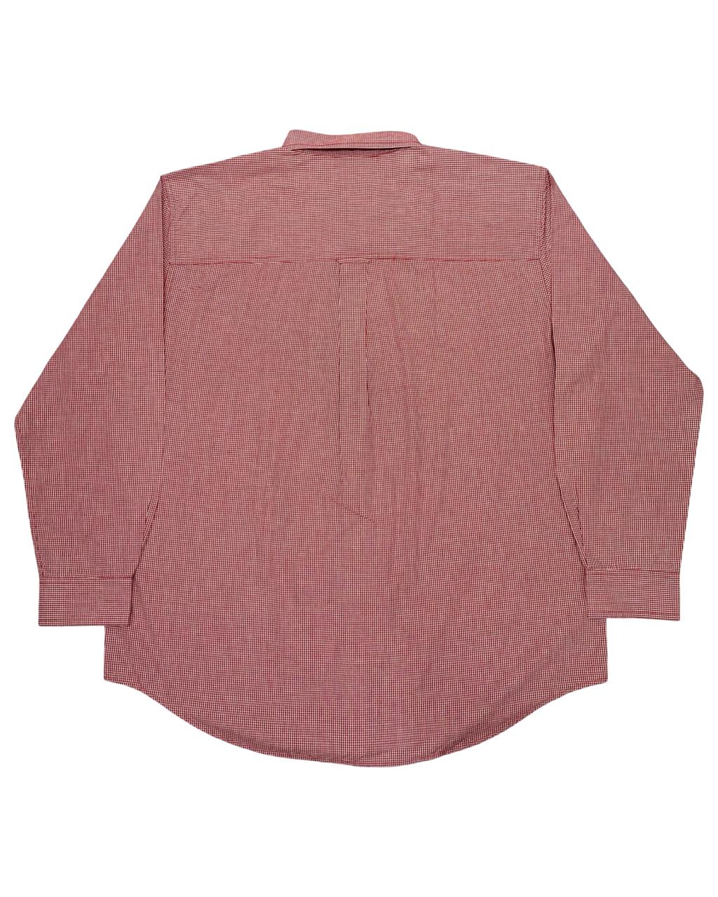 Chaps Red & White Gingham Check Button-Down Shirt