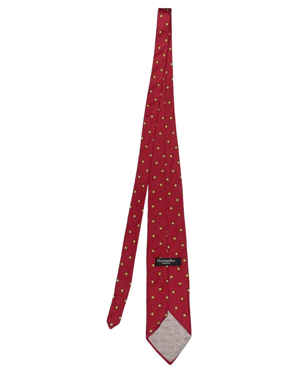 Christian Dior - Red & Gold Geometric Pattern