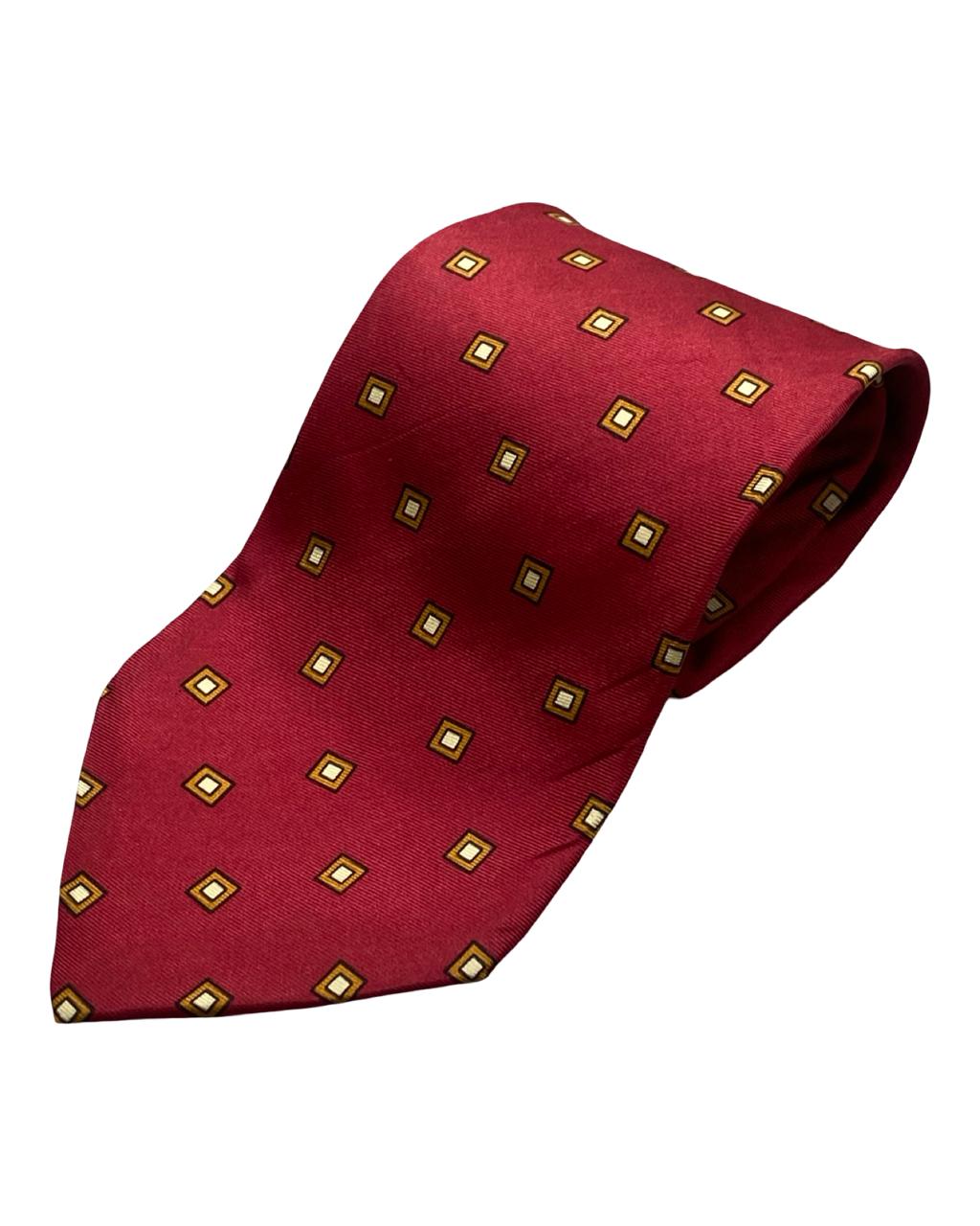 Christian Dior - Red & Gold Geometric Pattern