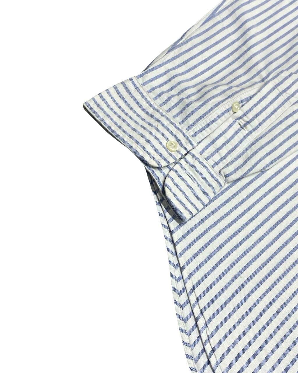 Ralph Lauren Blue & White Striped Button-Down Shirt