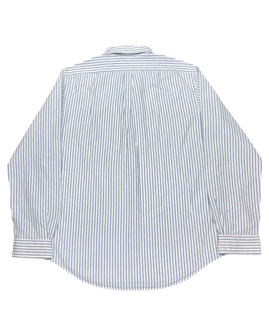 Ralph Lauren Blue & White Striped Button-Down Shirt