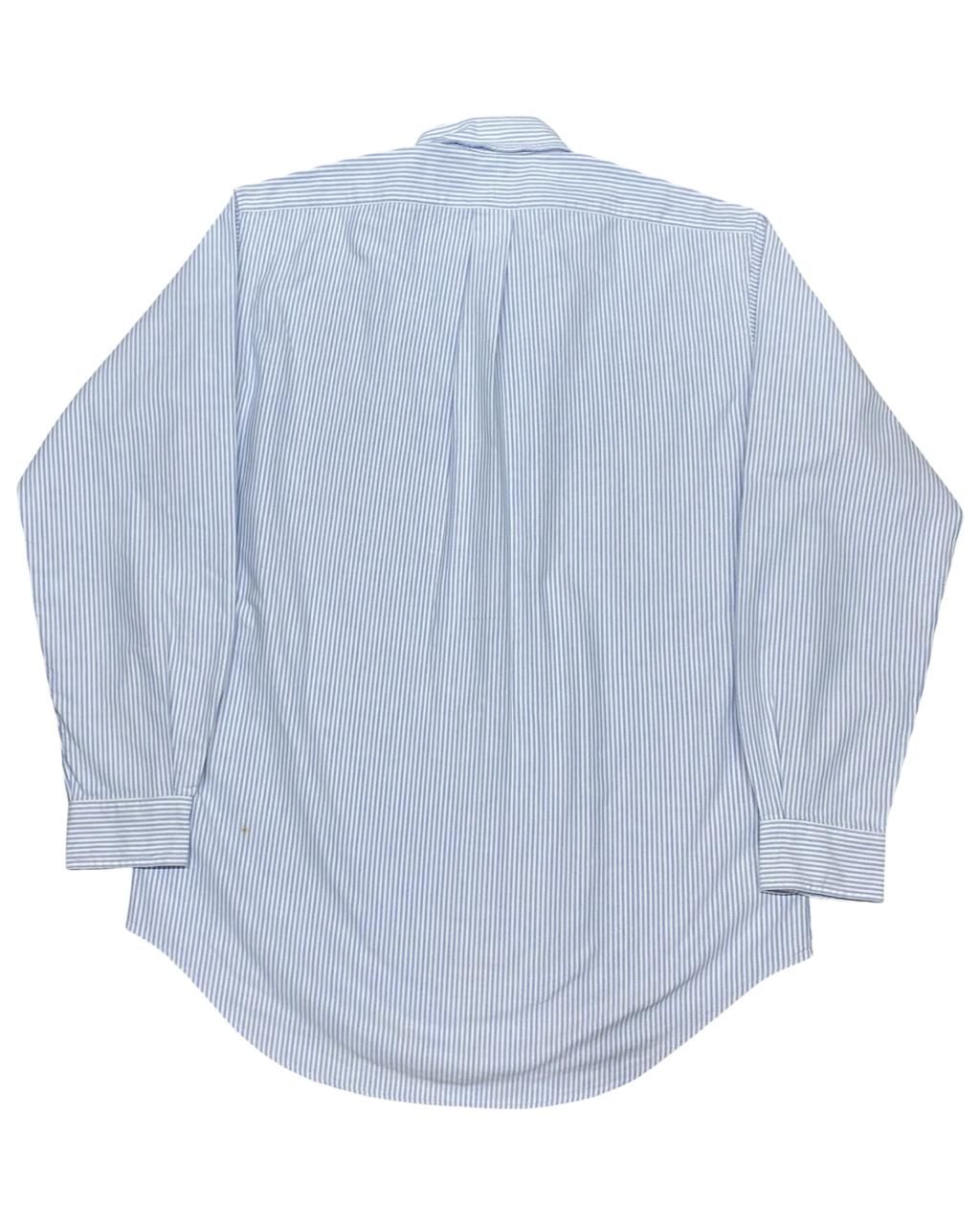 Ralph Lauren Blue & White Striped Button-Down Shirt