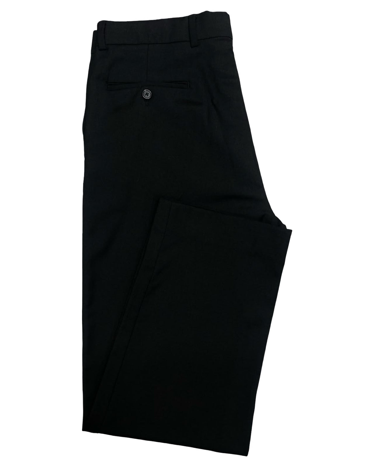 Bellissimo Black Wool-Blend Dress Trousers