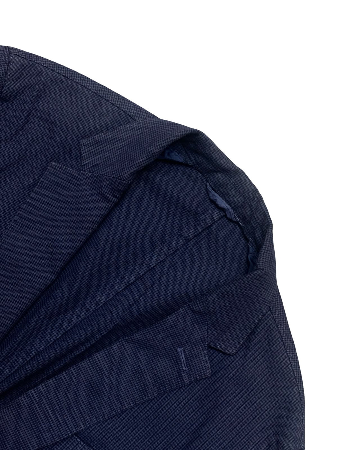 BOSS Hugo Boss Navy Blue Checkered Stretch Blazer