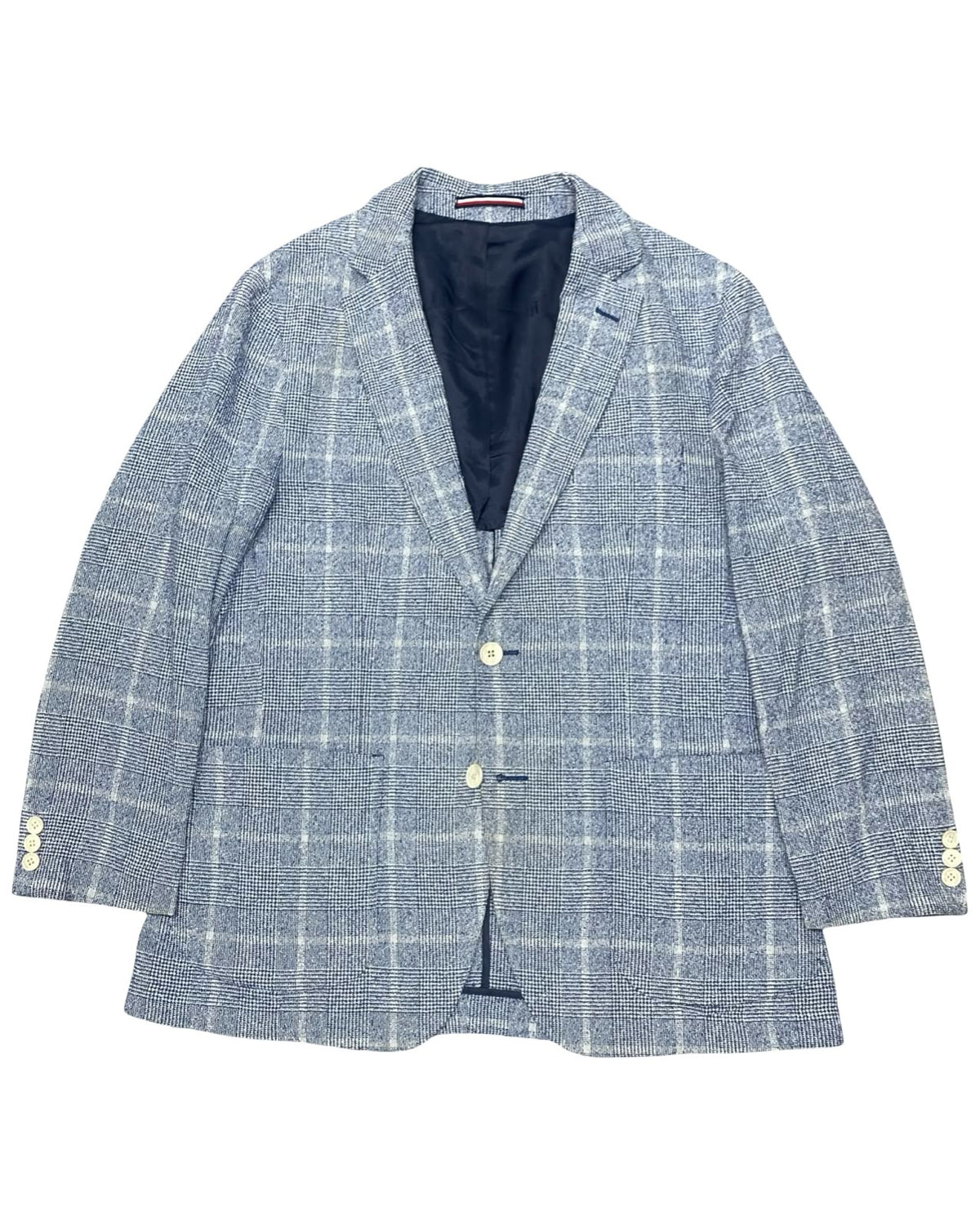 Tommy Hilfiger Blue Plaid Tailored Blazer