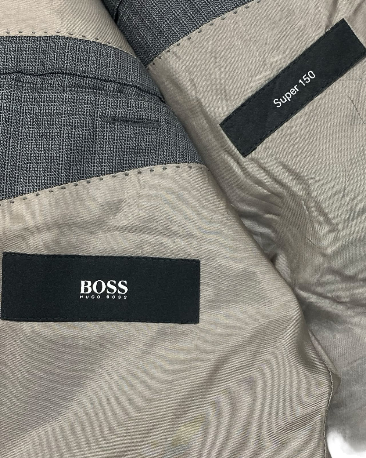 BOSS Hugo Boss Gray Super 150s Wool Blazer