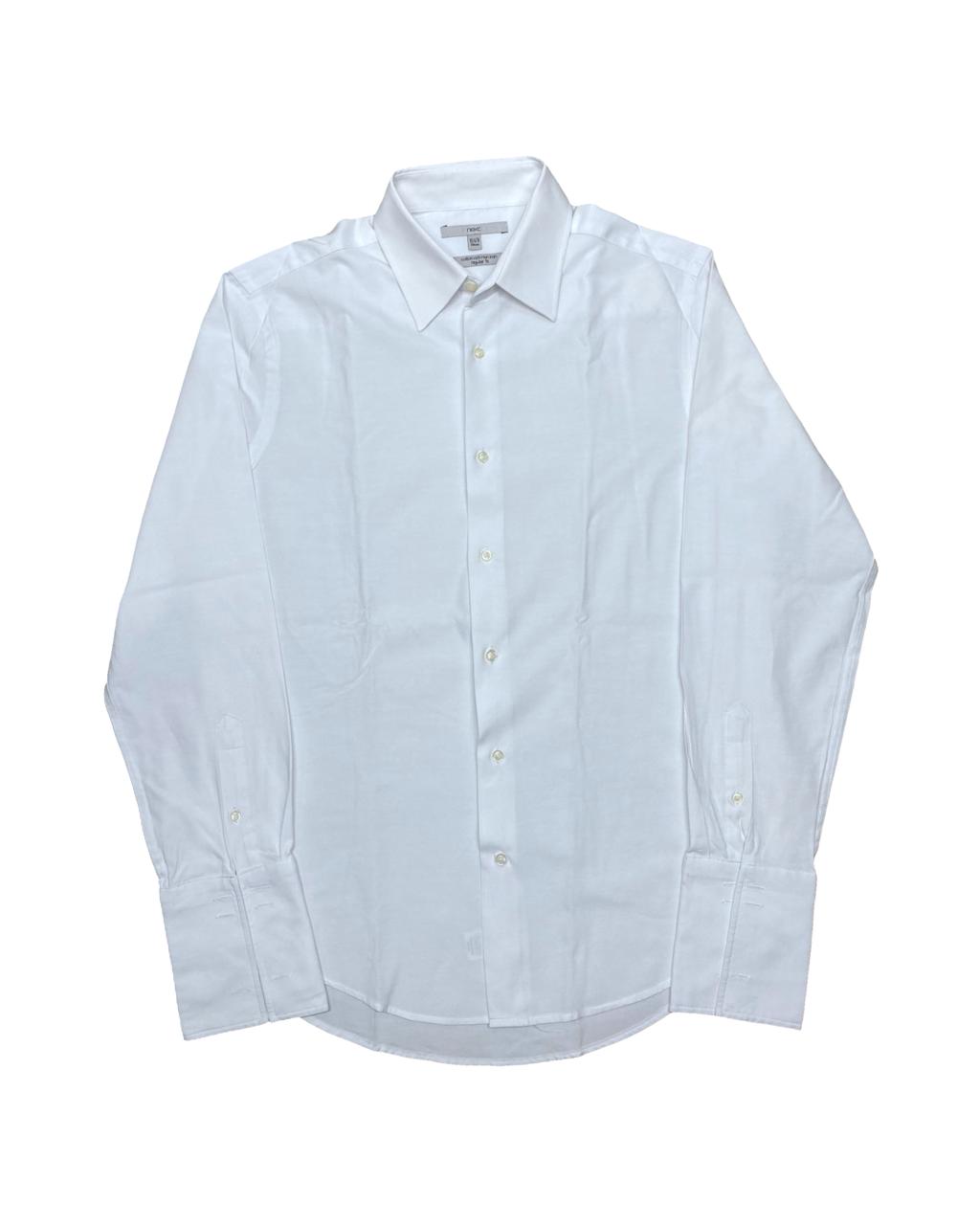 Next Crisp White Non-Iron Dress Shirt | Medium | Chest 22”