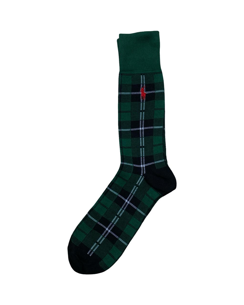 Ralph Lauren 3-Pair “Polo Bear & Plaid” Socks Set – Navy & Green | Factory Leftovers