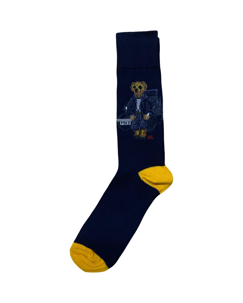 Ralph Lauren 3-Pair Striped & Polo Bear Socks Set – Multi | Factory Leftovers