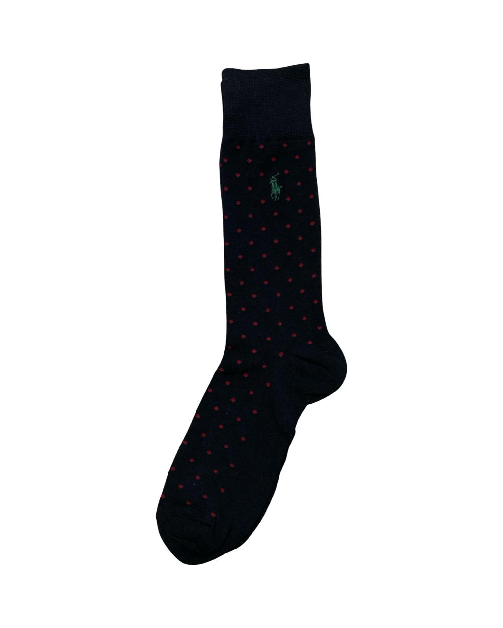 Ralph Lauren 3-Pair Classic Dress Socks Set – Dots, Diagonal & Solid | Factory Leftovers