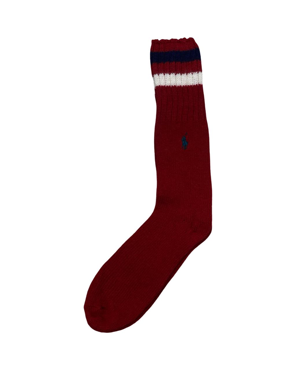 Ralph Lauren 3-Pair Red Collection Socks Set – Buffalo Check & Solids | Factory Leftovers