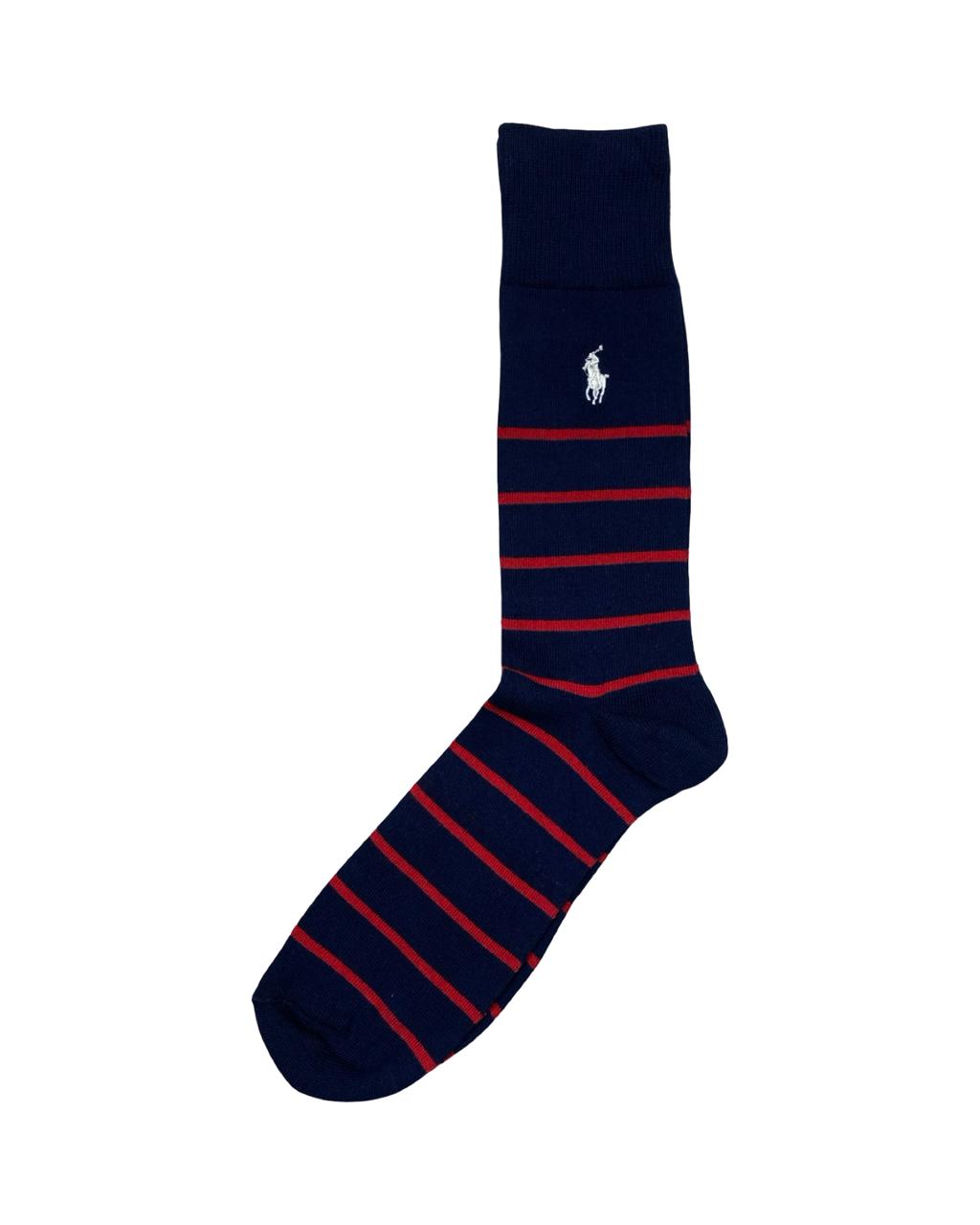 Ralph Lauren 3-Pair Stripe & Classic Logo Socks Set – Green & Navy | Factory Leftovers