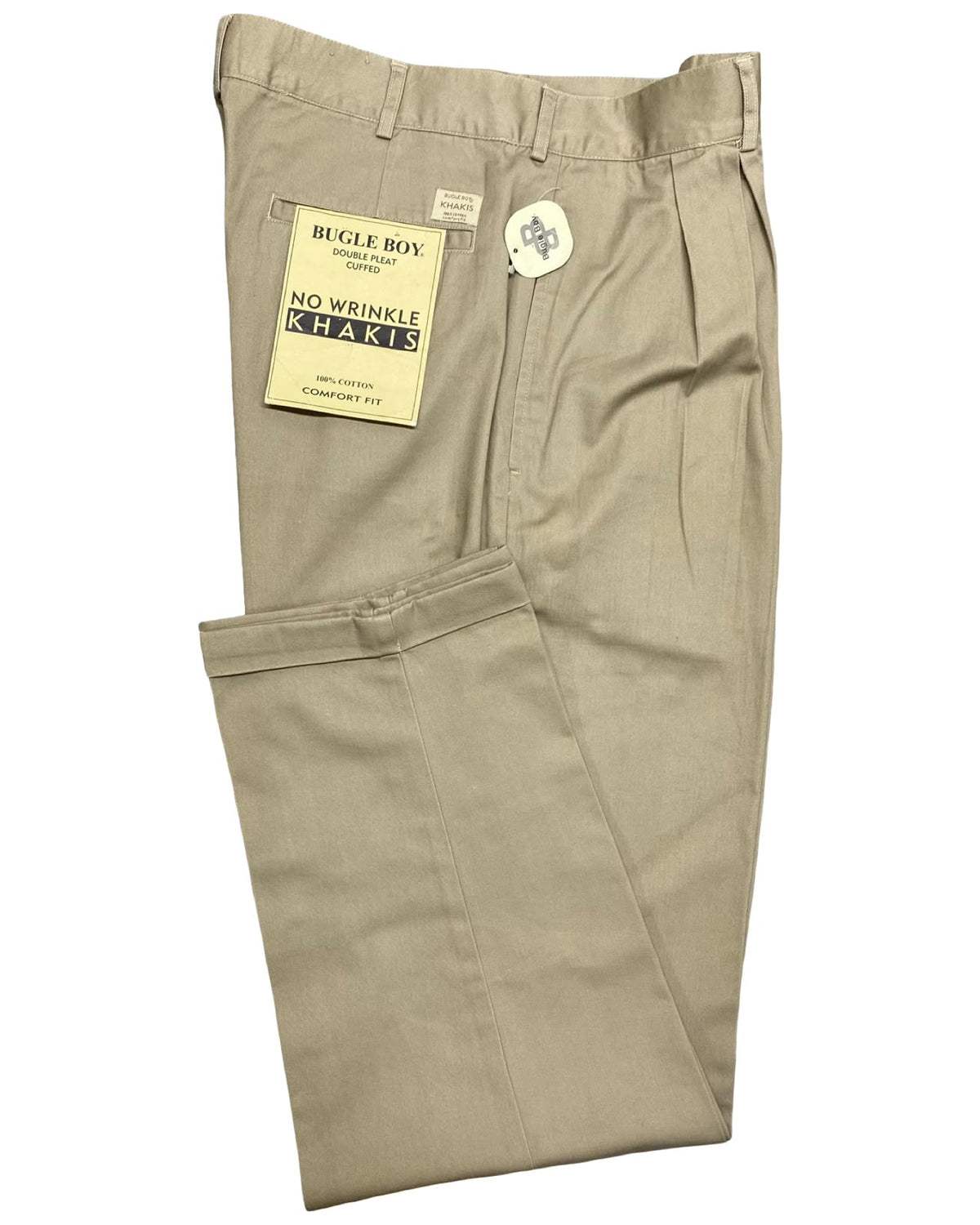 Bugle Boy Beige Pleated Khaki Trousers
