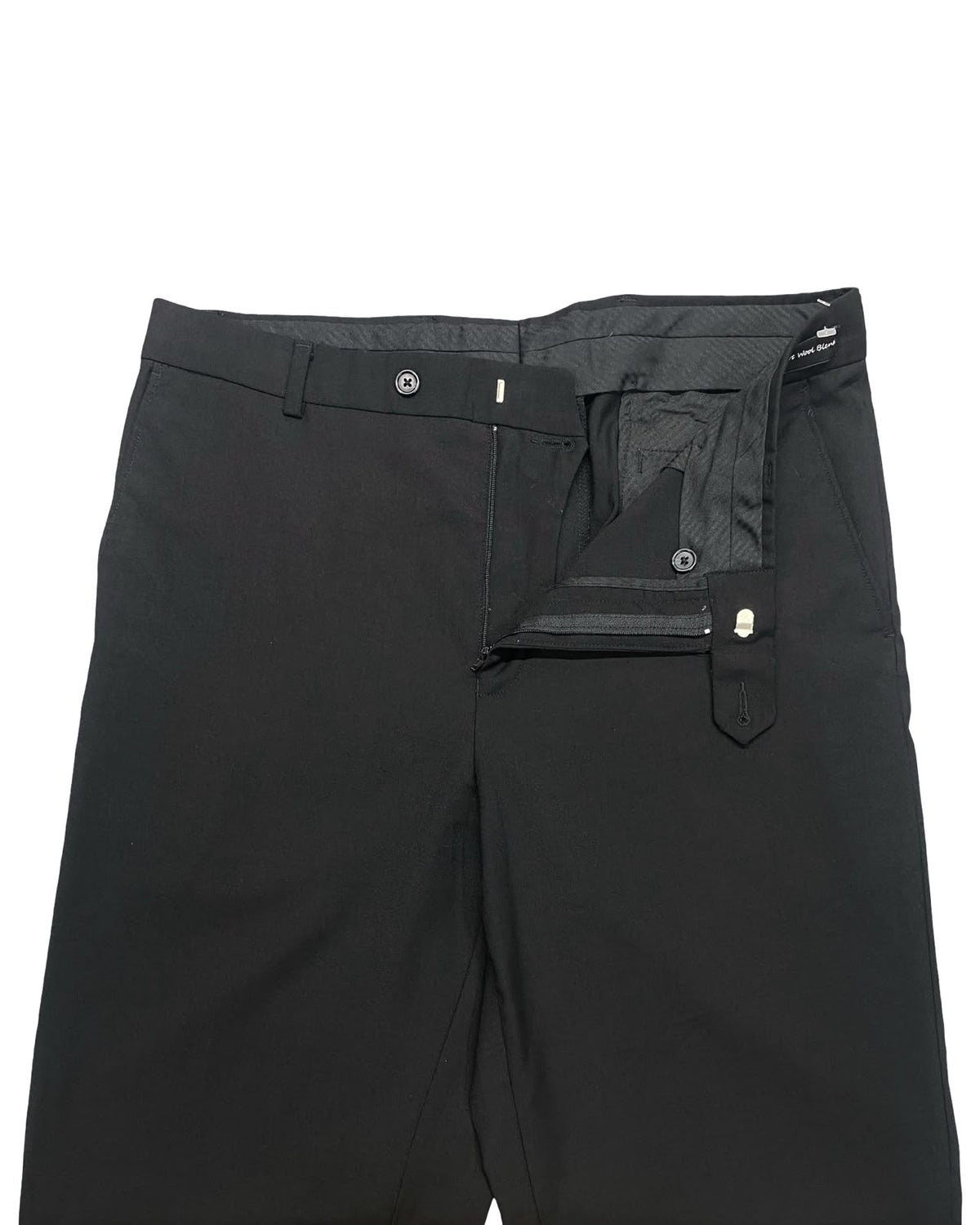Bellissimo Black Wool-Blend Dress Trousers