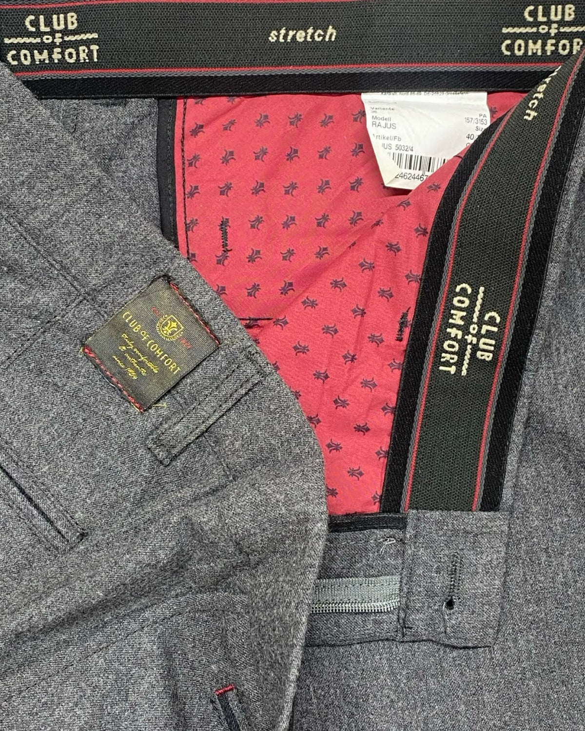 Club of Comfort Gray Stretch Dress Trousers