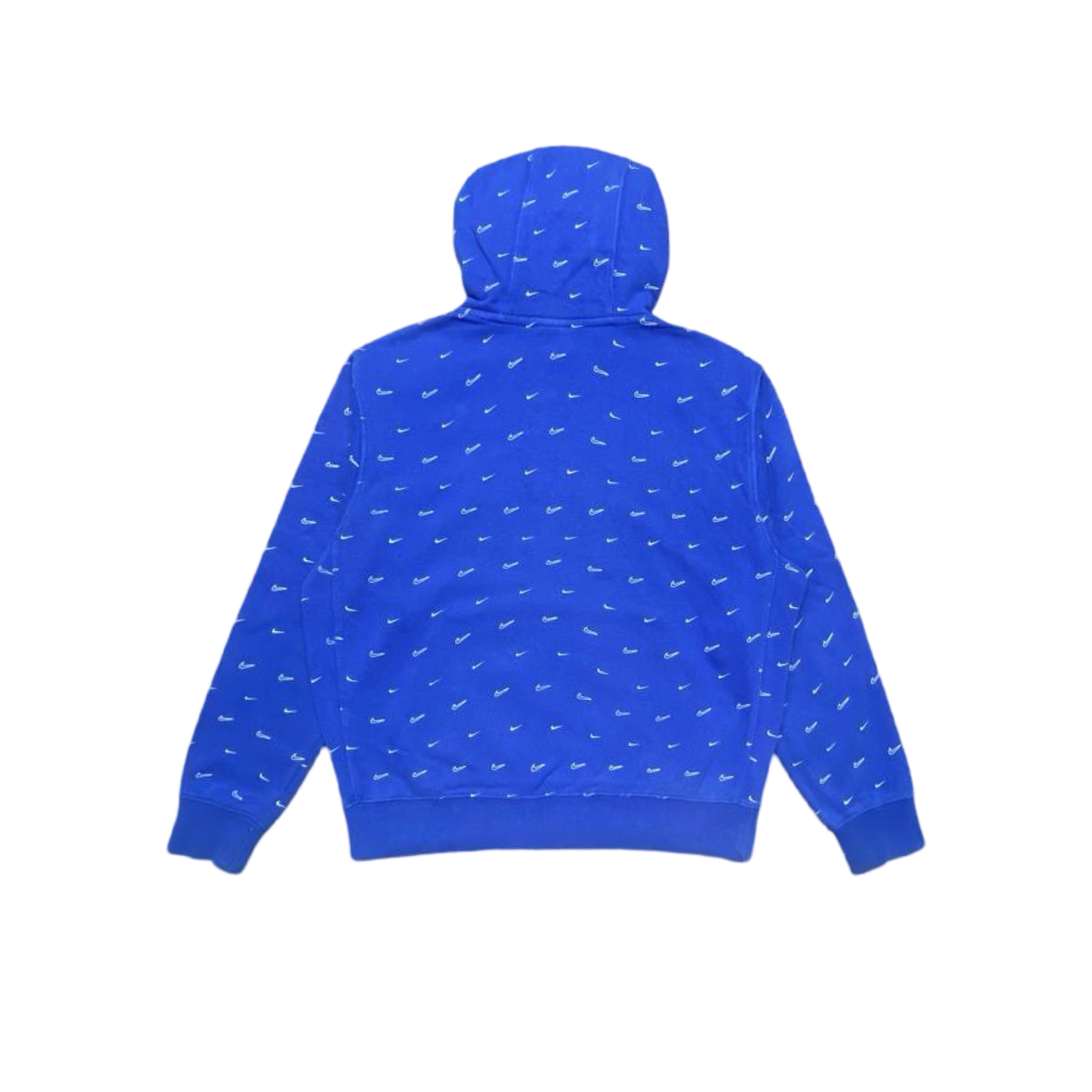 Nike Blue Hoodie with Miniature Swoosh Print | Medium