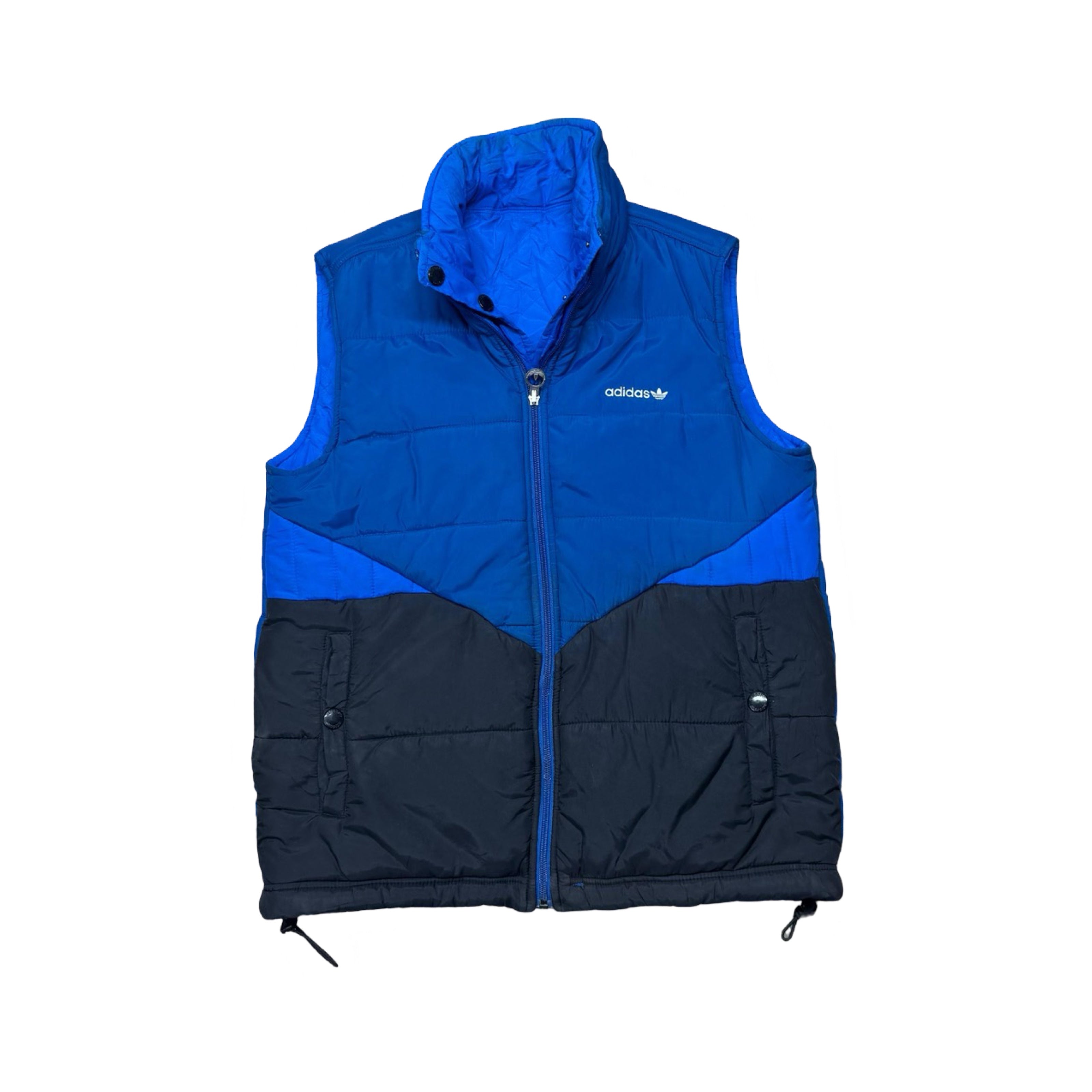 Adidas Originals Blue/Black Puffer Vest | Small