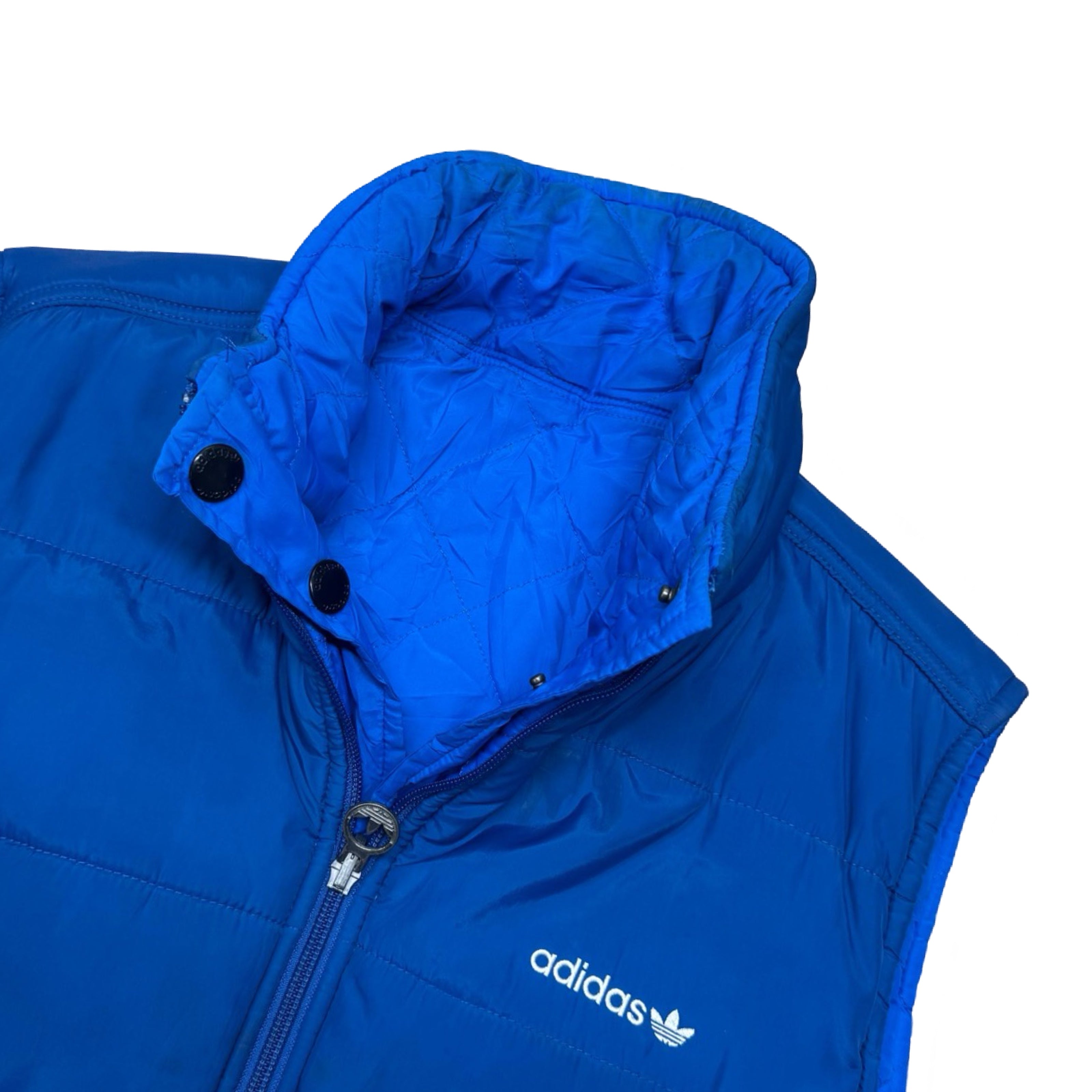 Adidas Originals Blue/Black Puffer Vest | Small