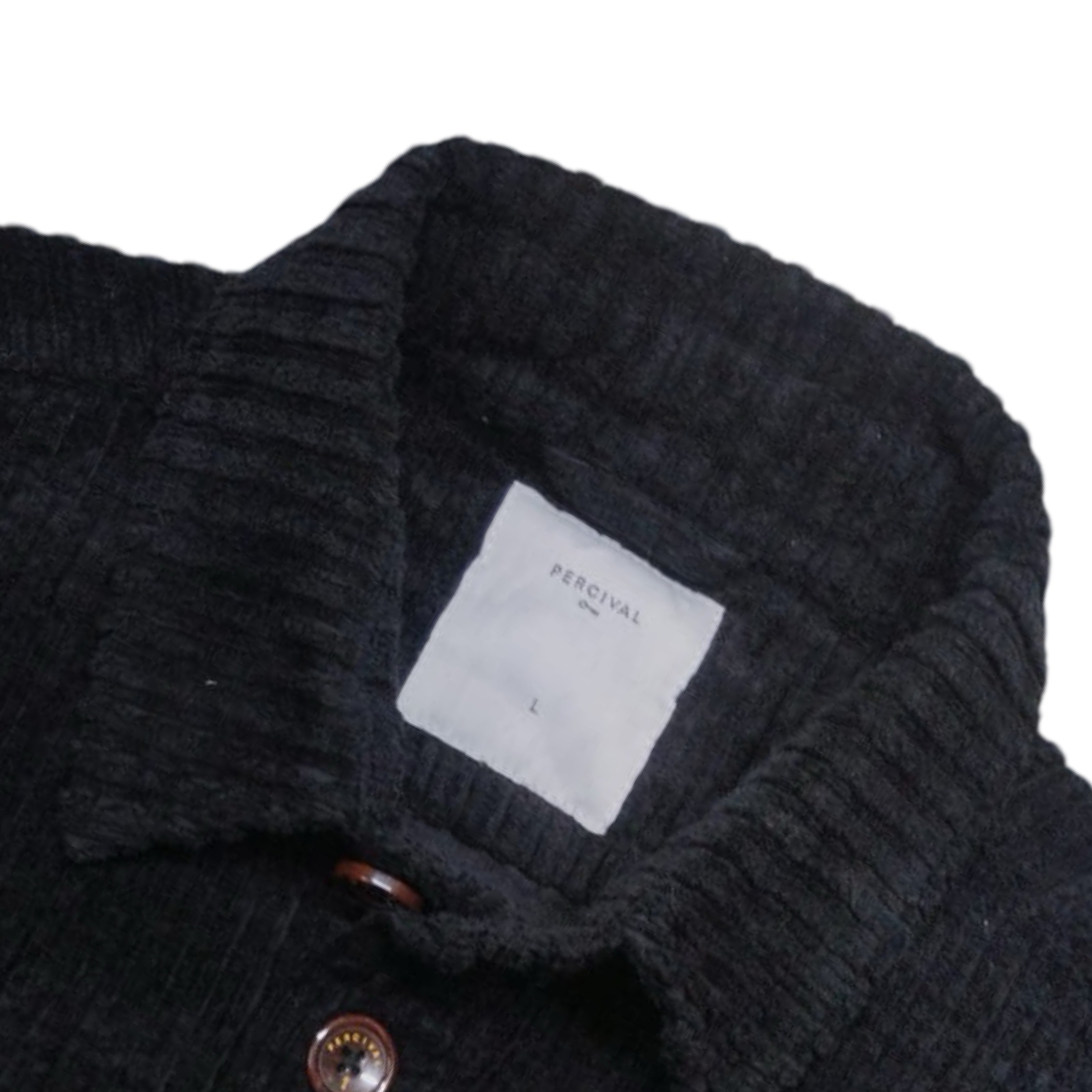 Percival Black Corduroy Shacket | Large