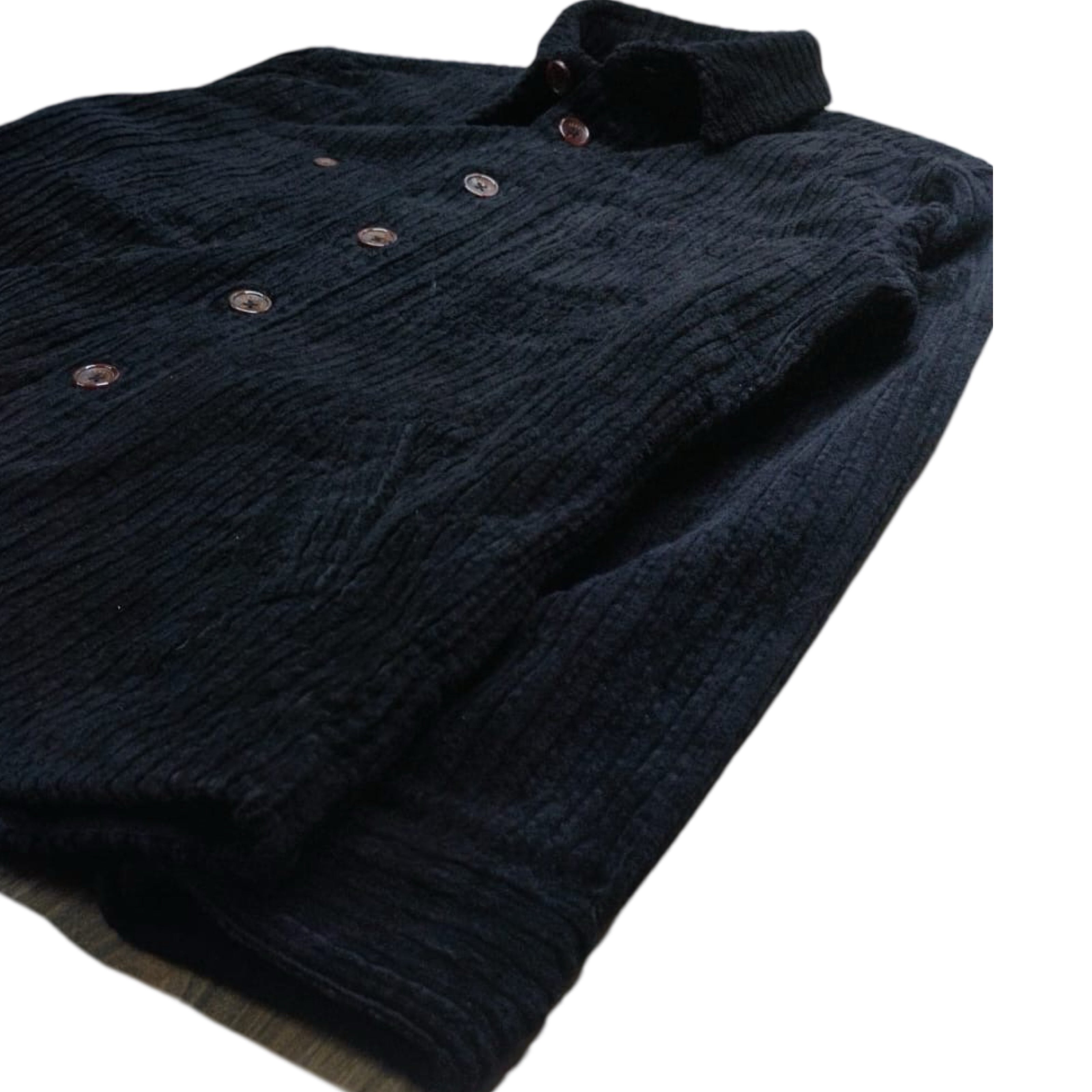 Percival Black Corduroy Shacket | Large