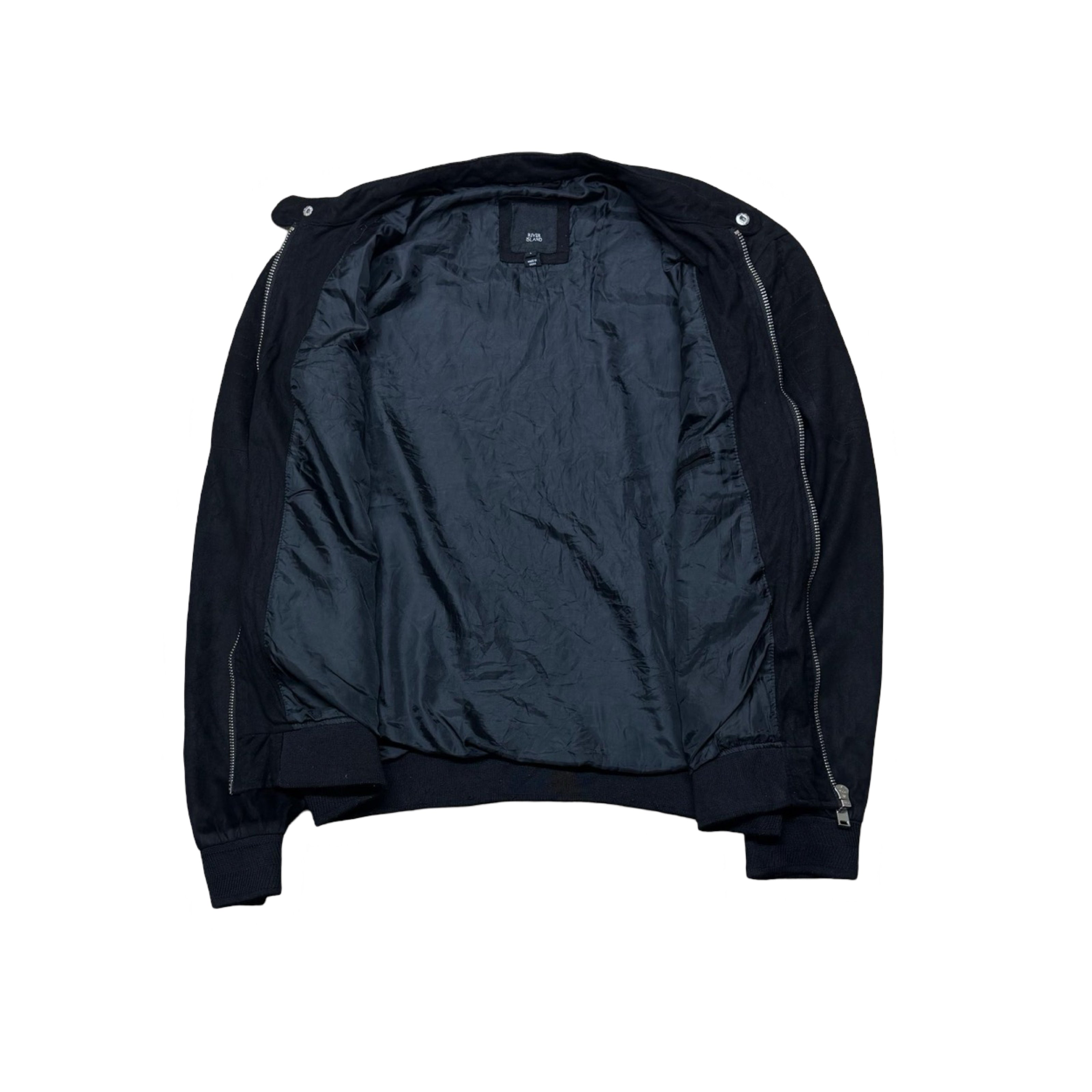 River Island Black Biker Jacket | Medium