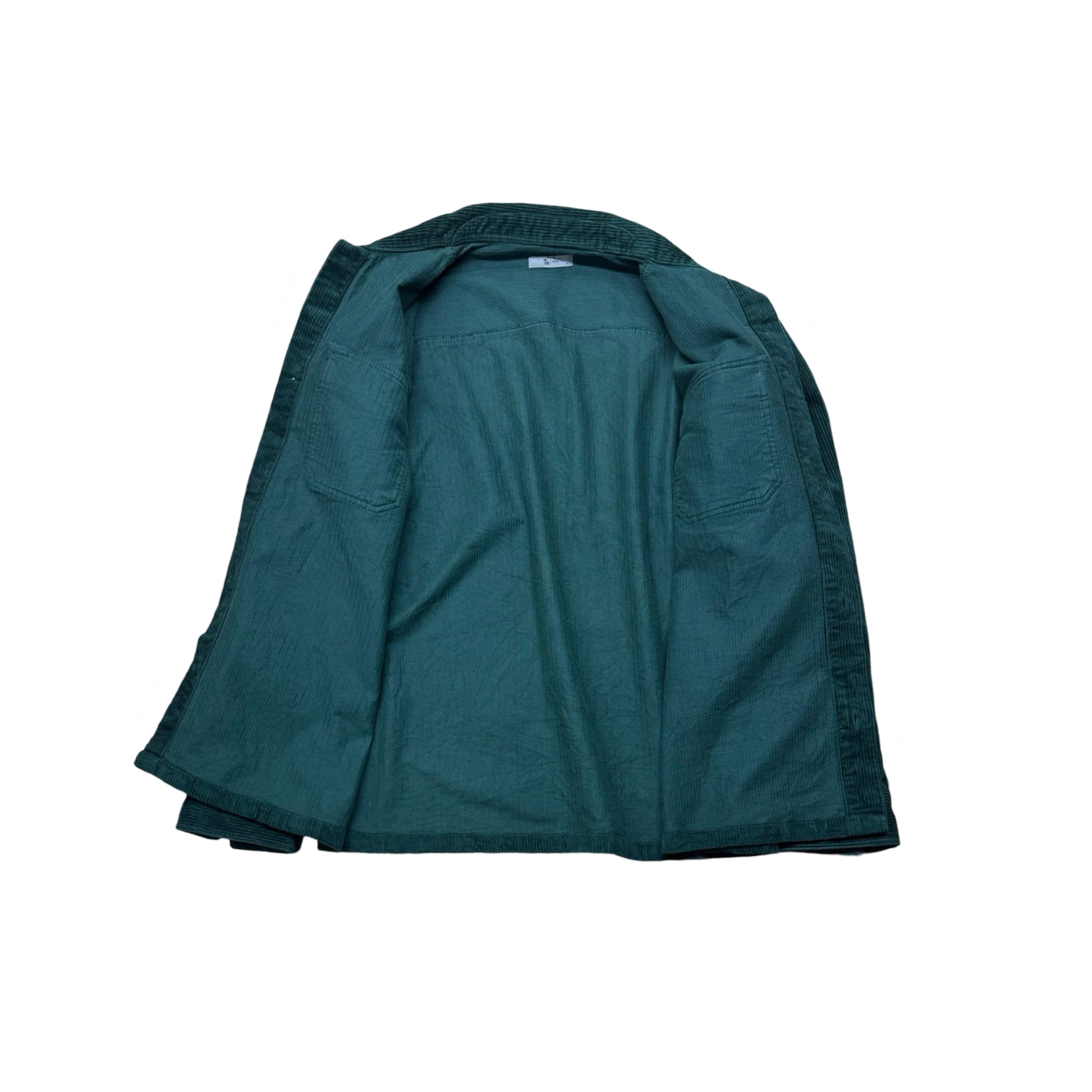 TU Men Green Corduroy OverShirt Jacket | Large