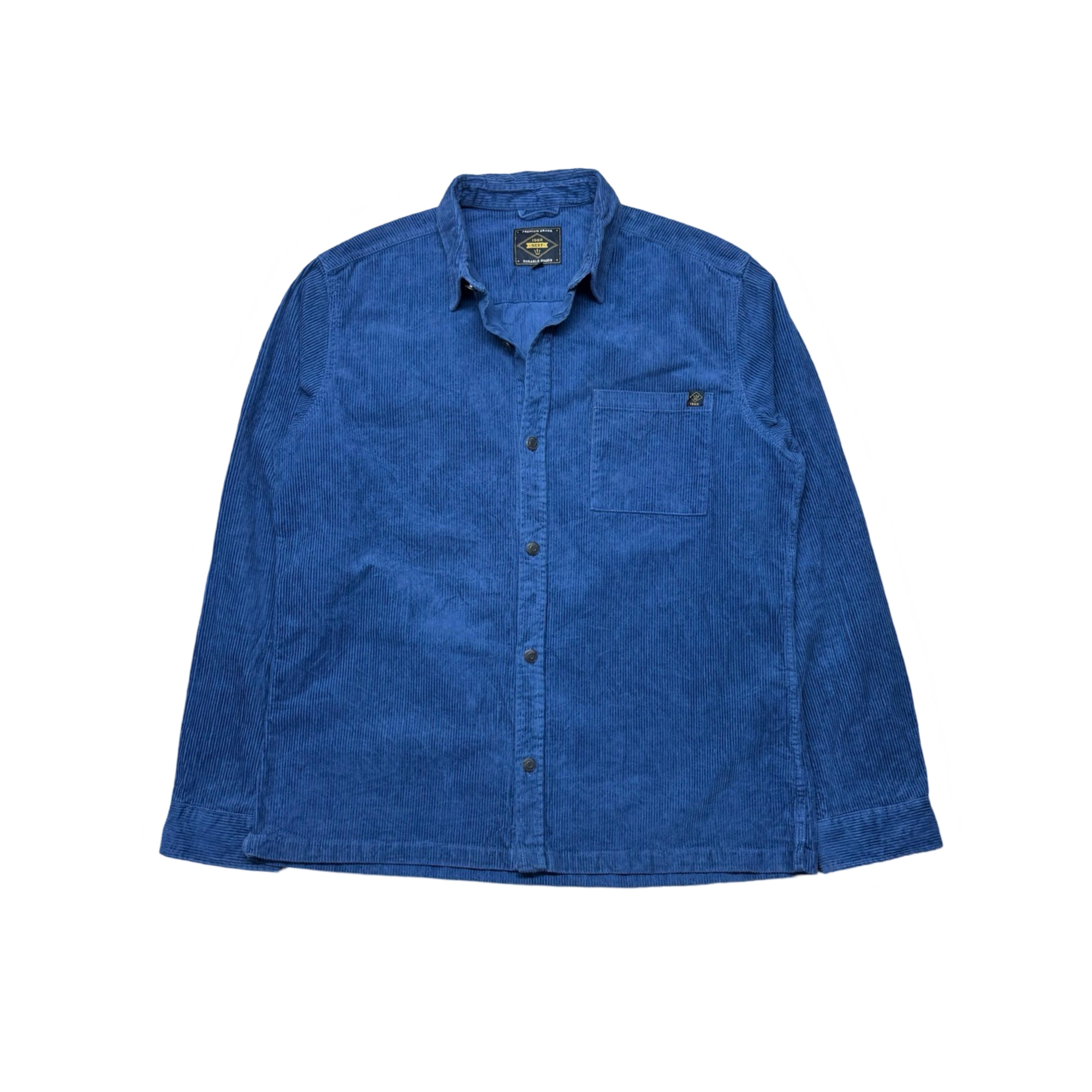 NEXT Royal Blue Corduroy Overshirt Jacket | Large