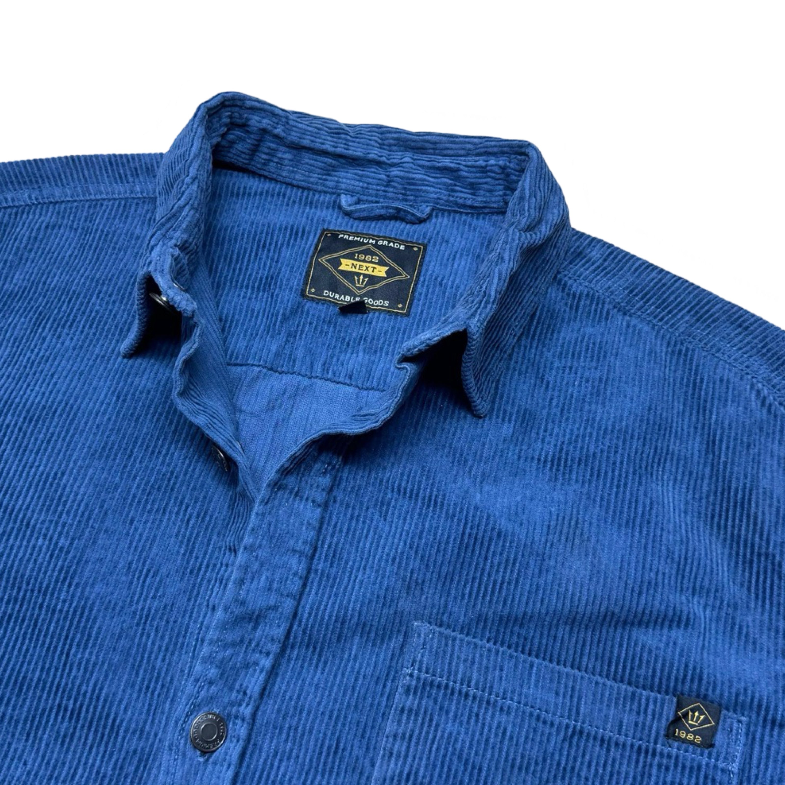 NEXT Royal Blue Corduroy Overshirt Jacket | Large