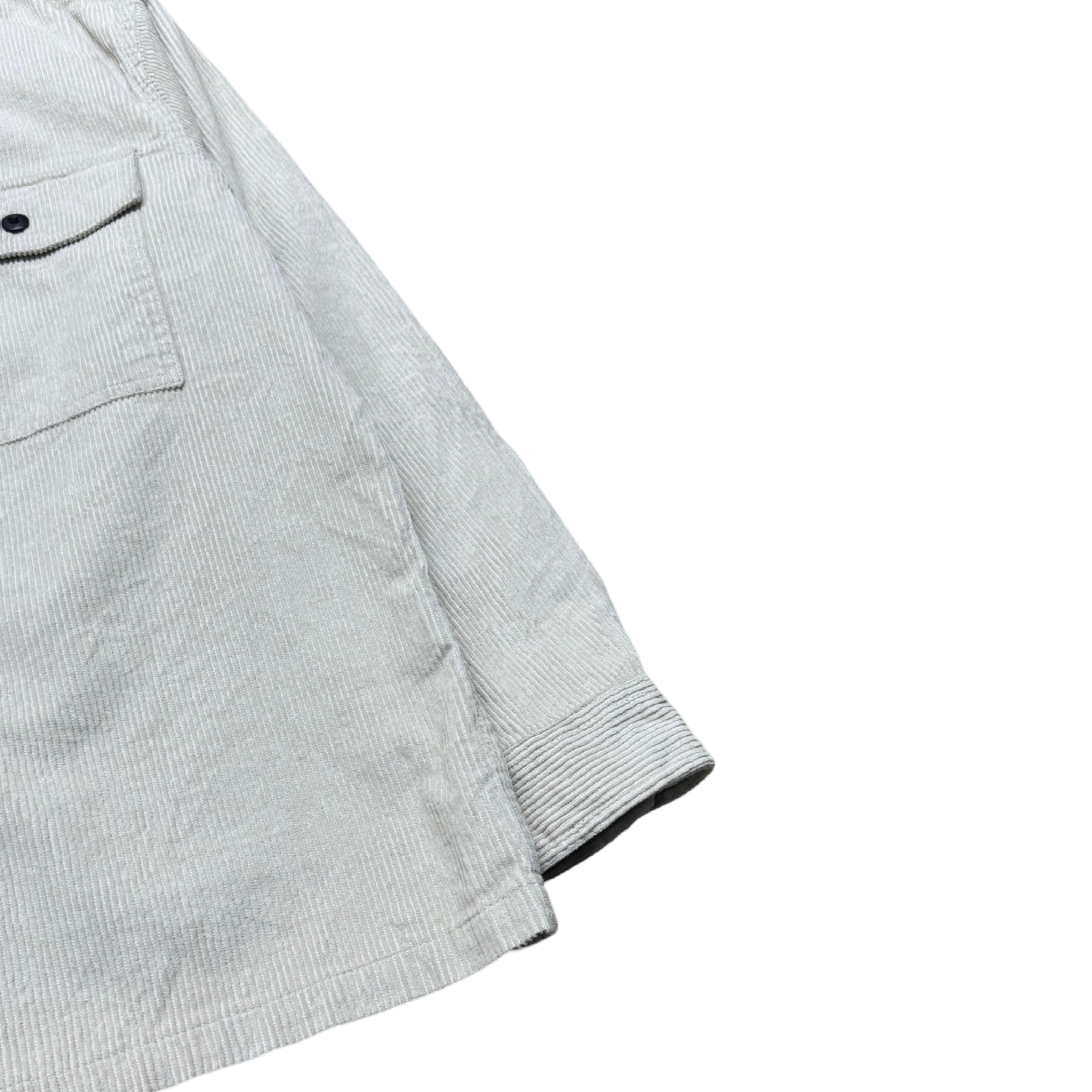 H&M Off-White Relaxed Fit Corduroy Overshirt Jacket | Medium/Large