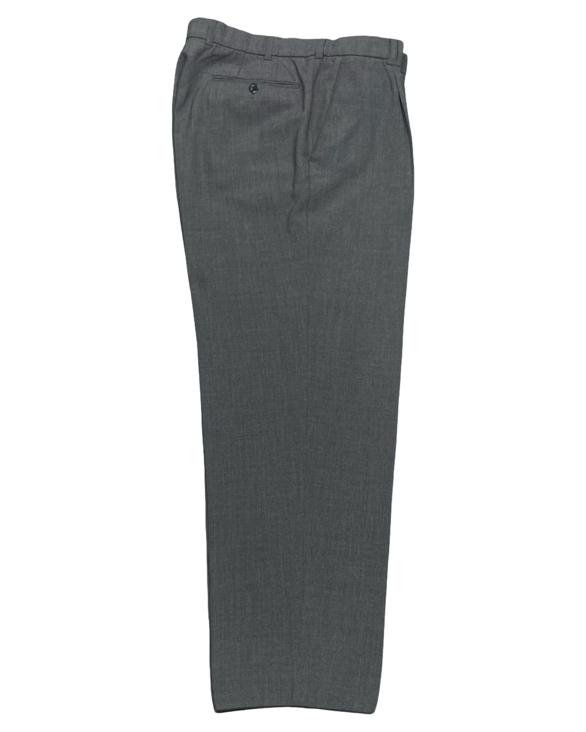 Comfort Stretch Gray Pleated Dress Trousers