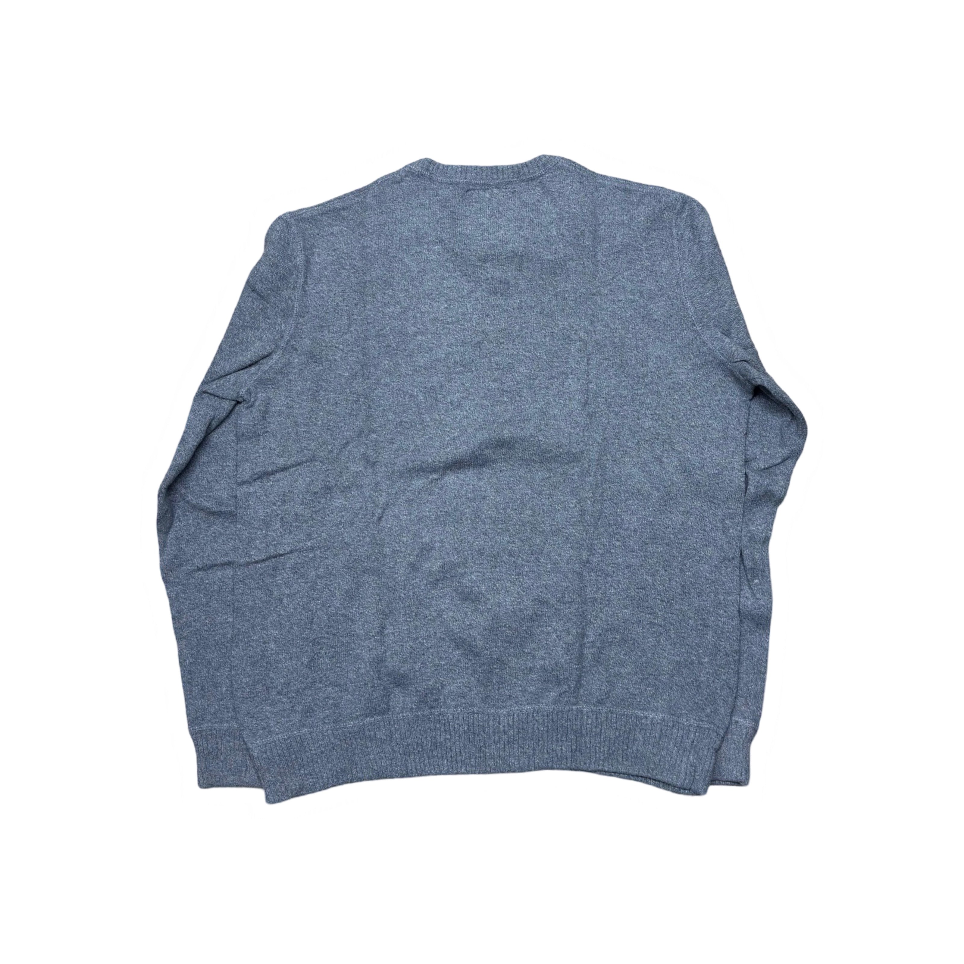 American Eagle Heather Grey V-Neck Sweater | Medium