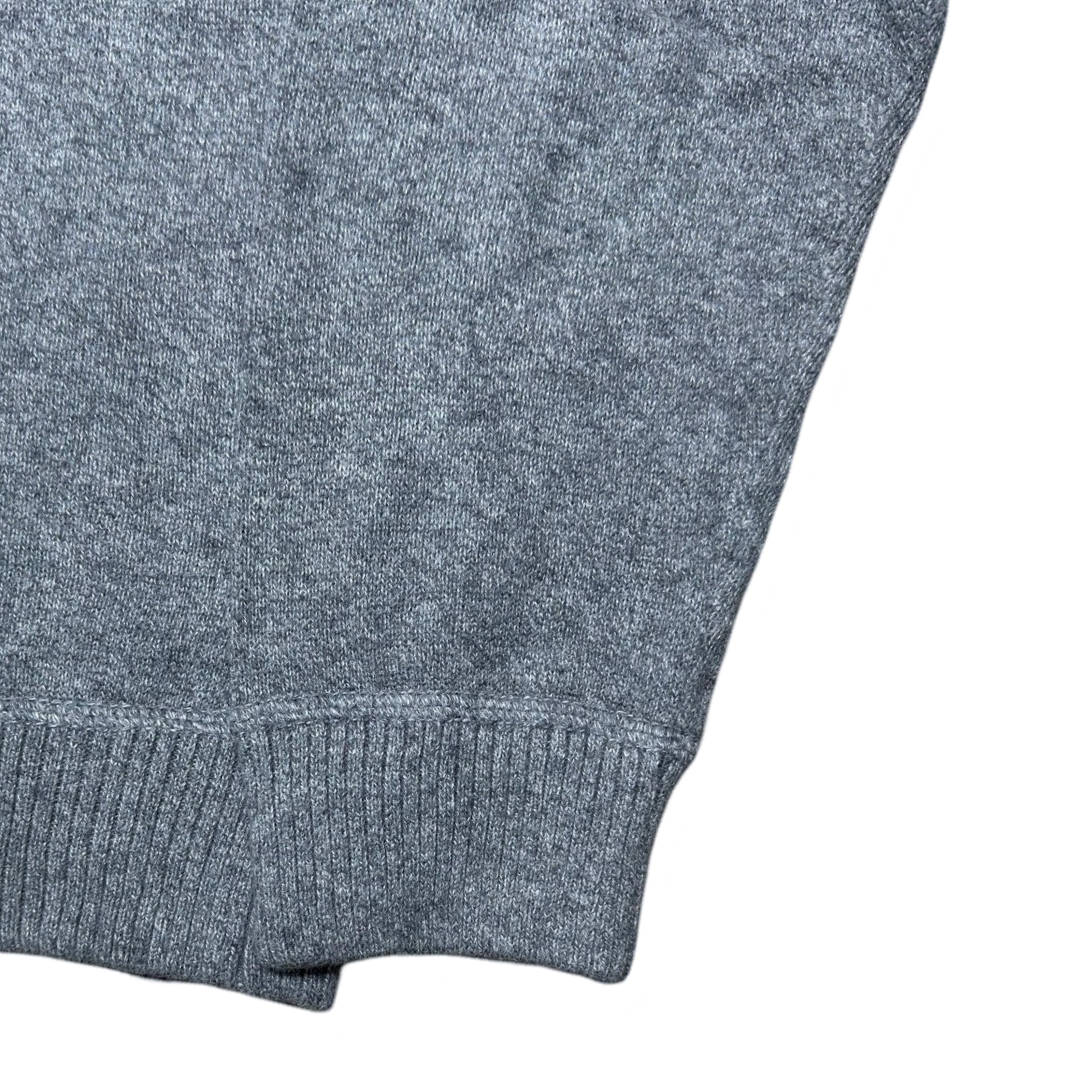 American Eagle Heather Grey V-Neck Sweater | Medium