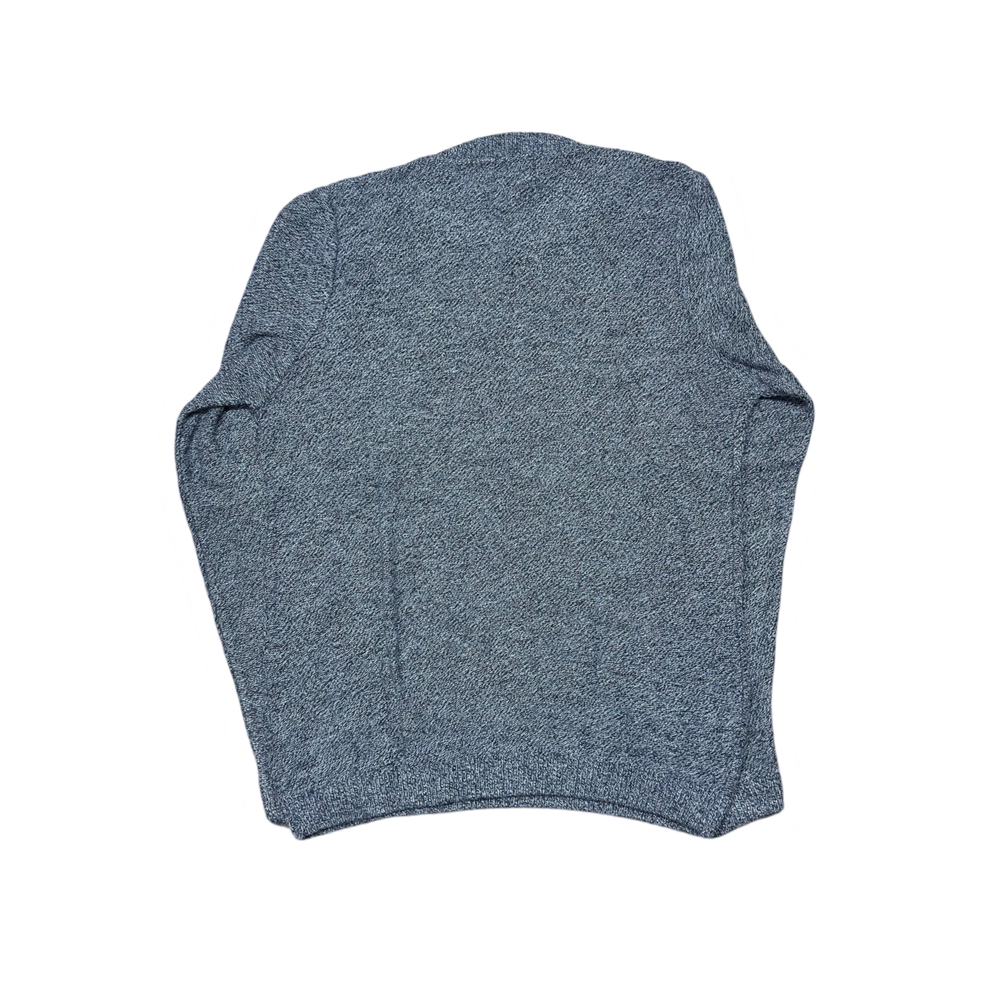 Topman Grey Textured Crew Neck Sweater | Medium