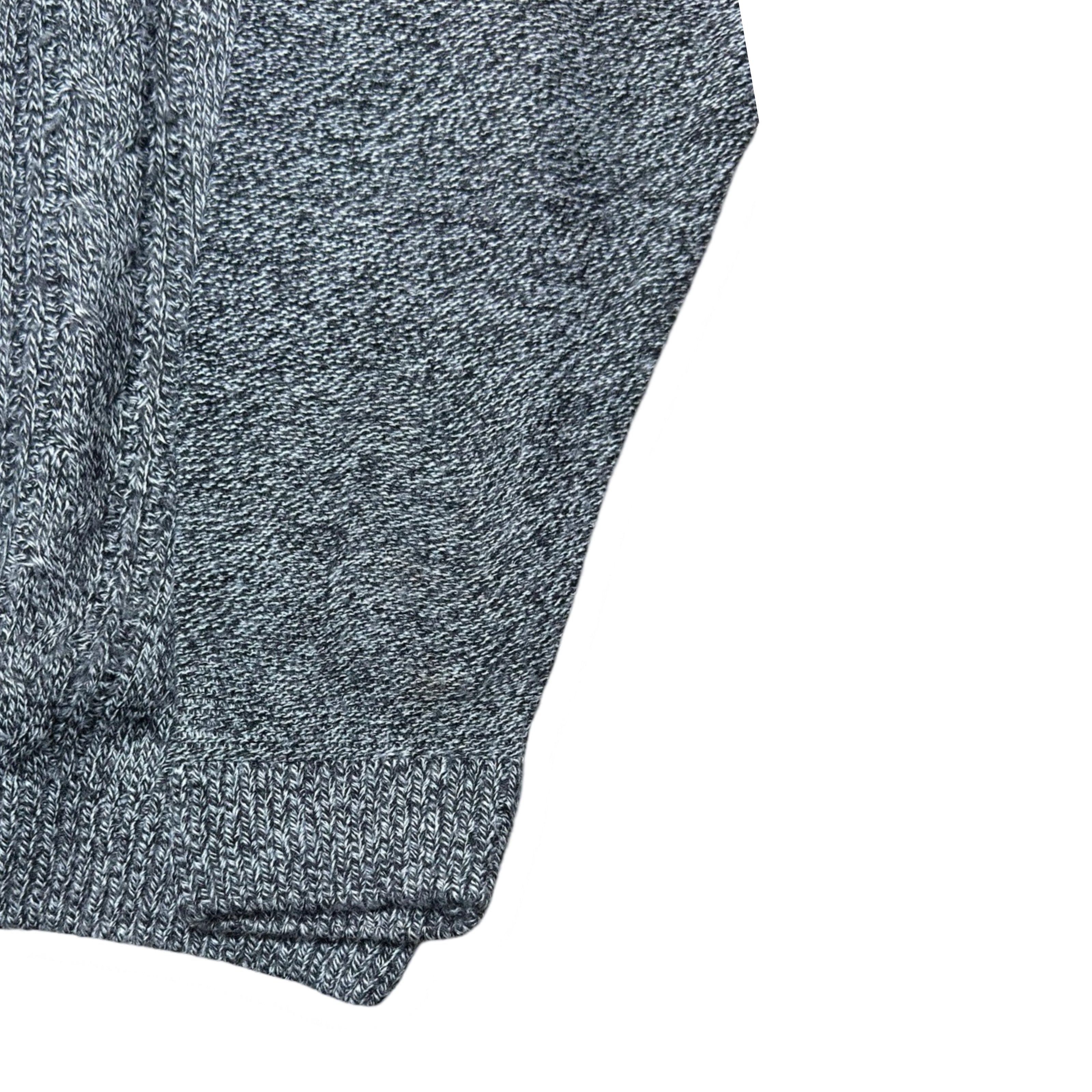 Topman Grey Textured Crew Neck Sweater | Medium