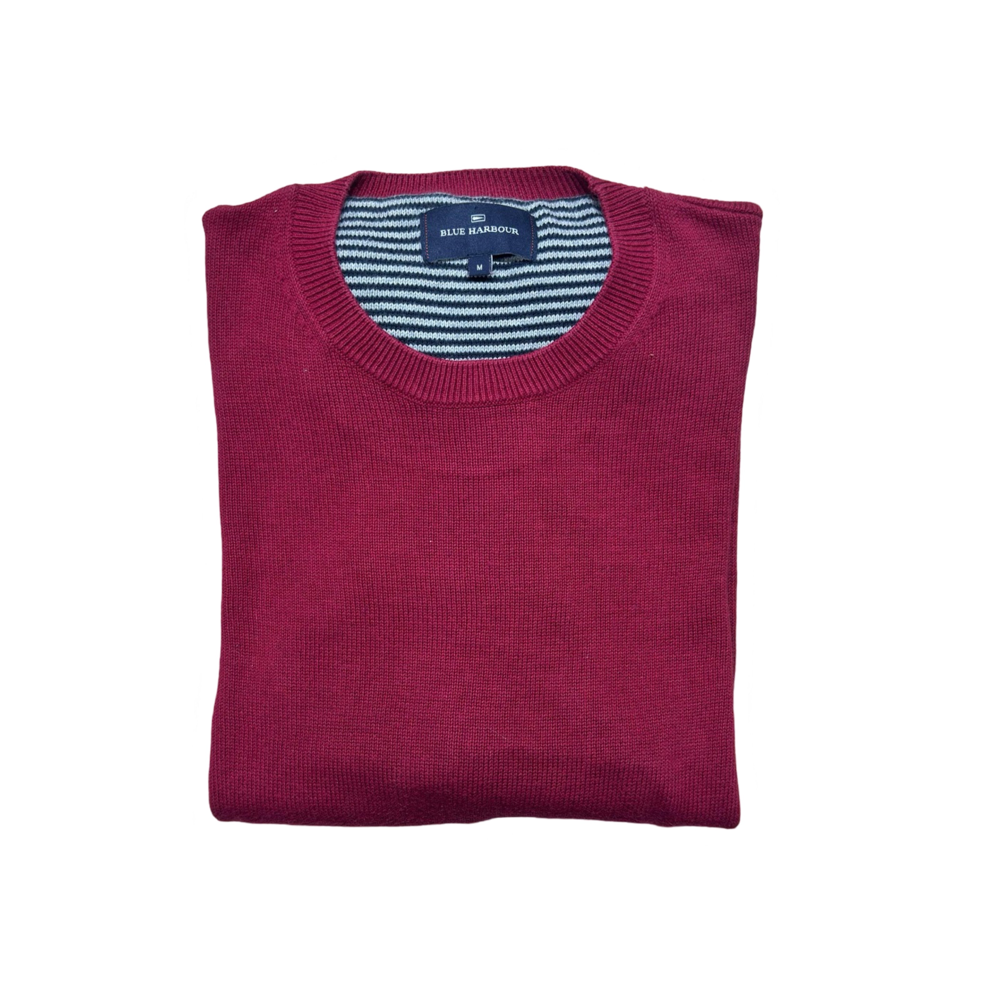 Blue Harbour Red Crew Neck Sweater | Medium