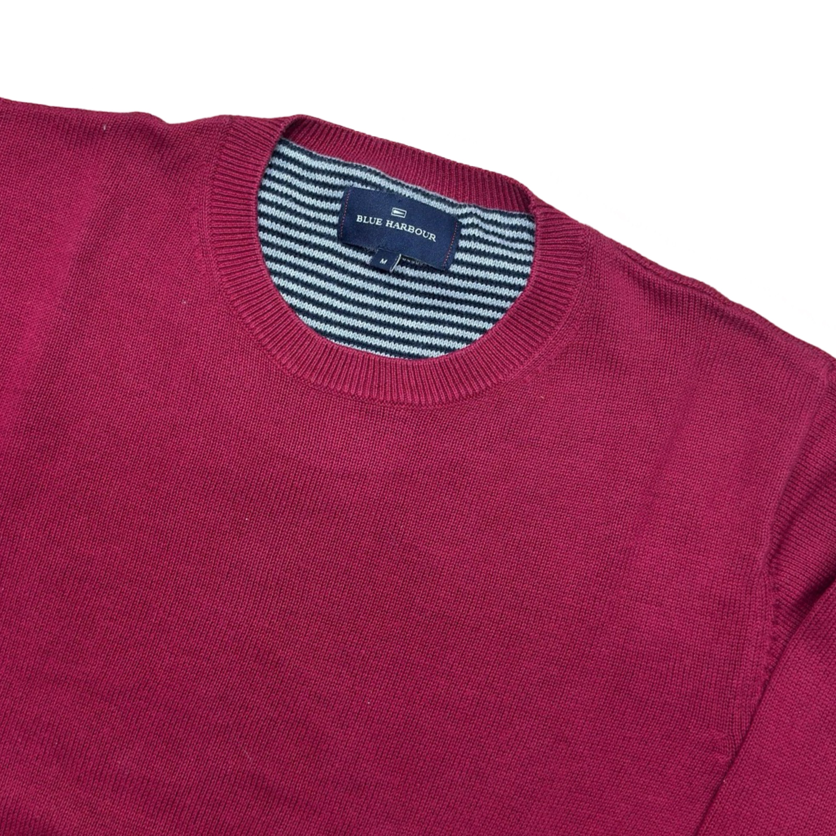 Blue Harbour Red Crew Neck Sweater | Medium