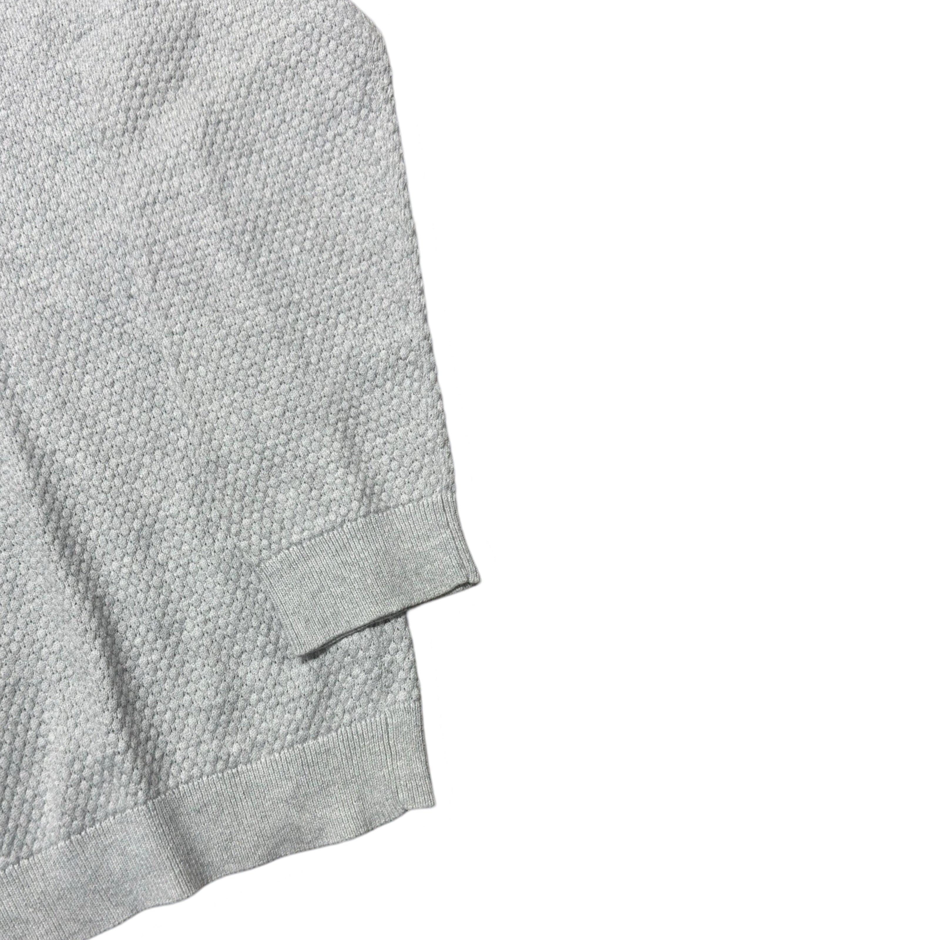 Burton Light Heather Grey Knitted Texture Crew Neck Sweater | Medium