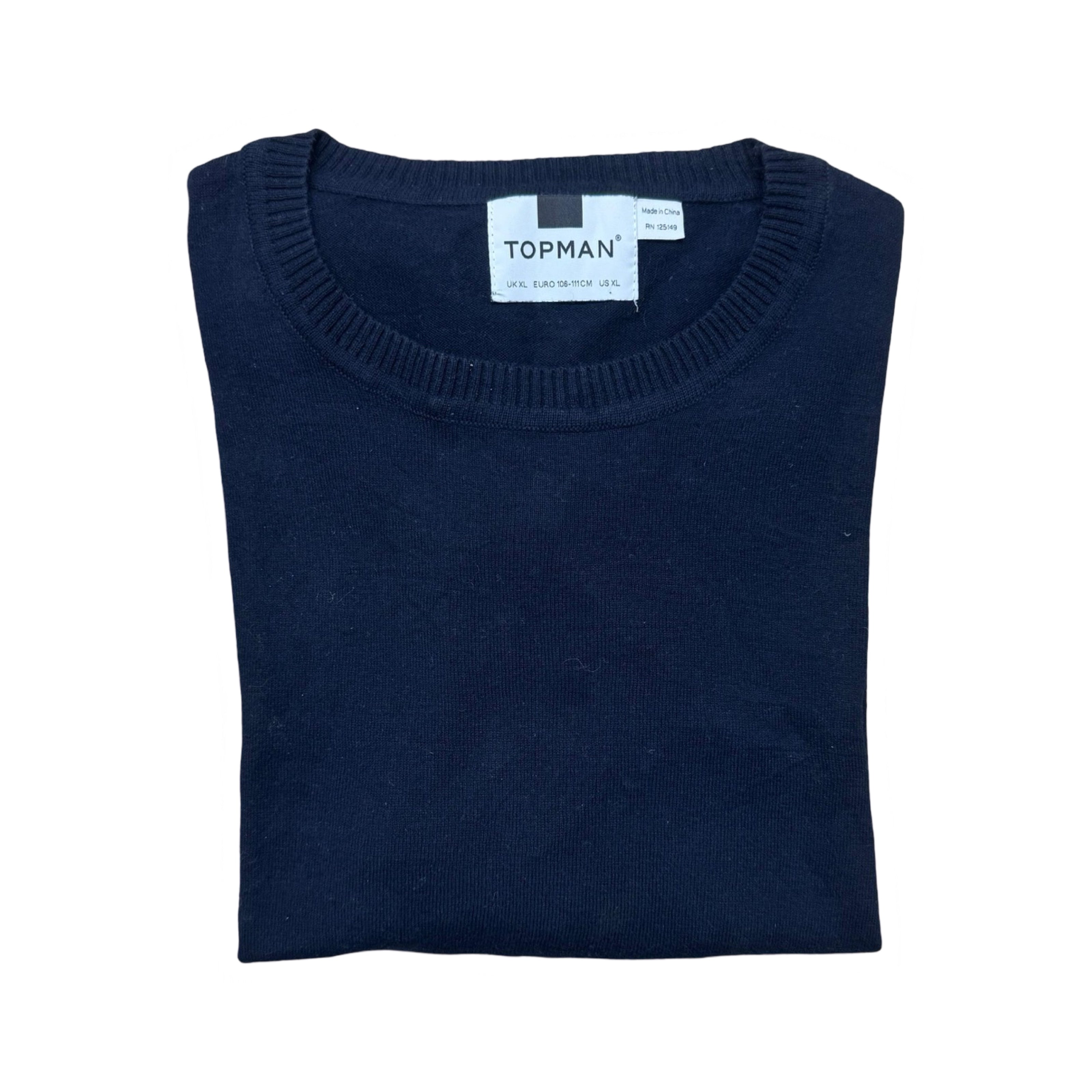 Topman Navy Crew Neck | Medium