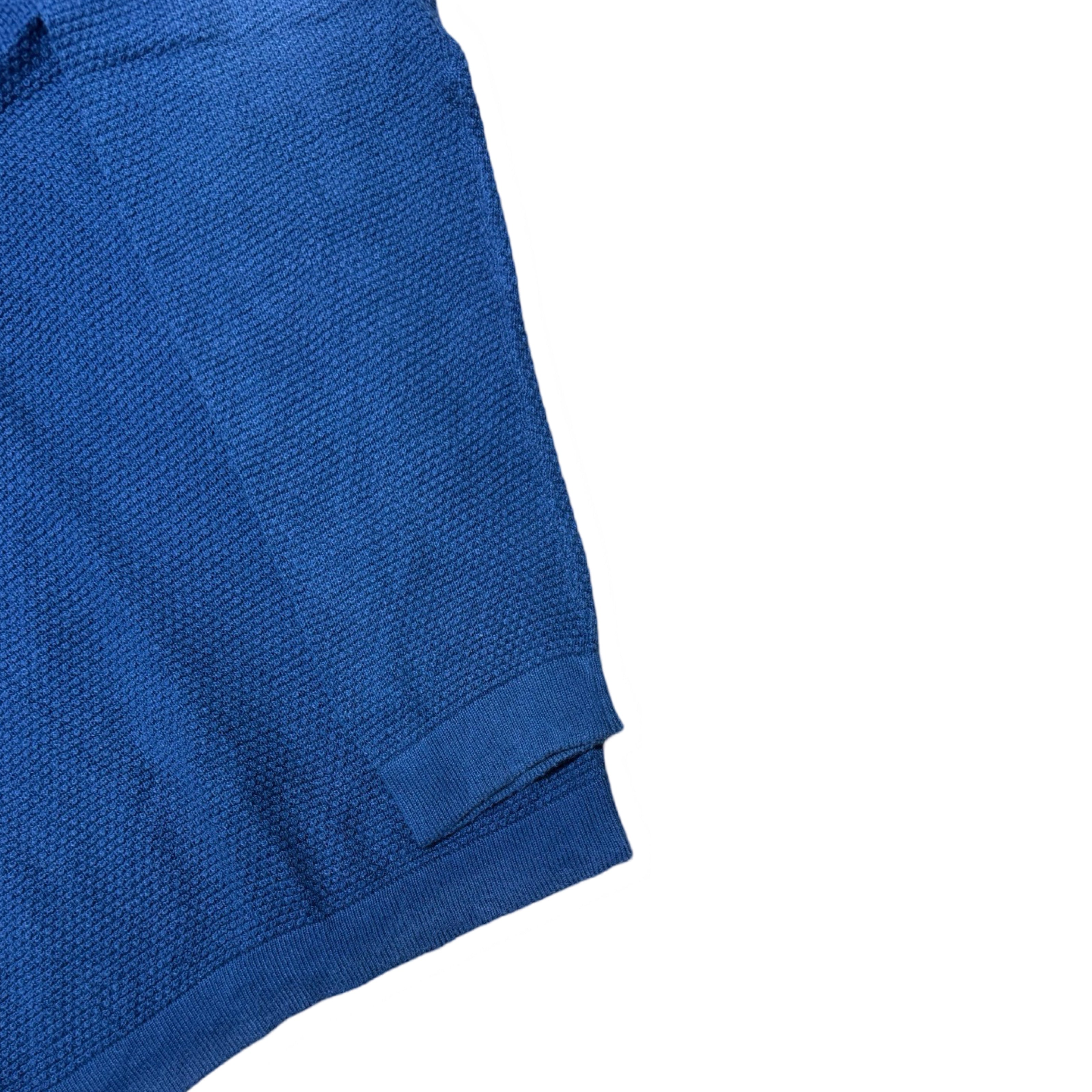 Zara Man Blue Textured Crew Neck | Small