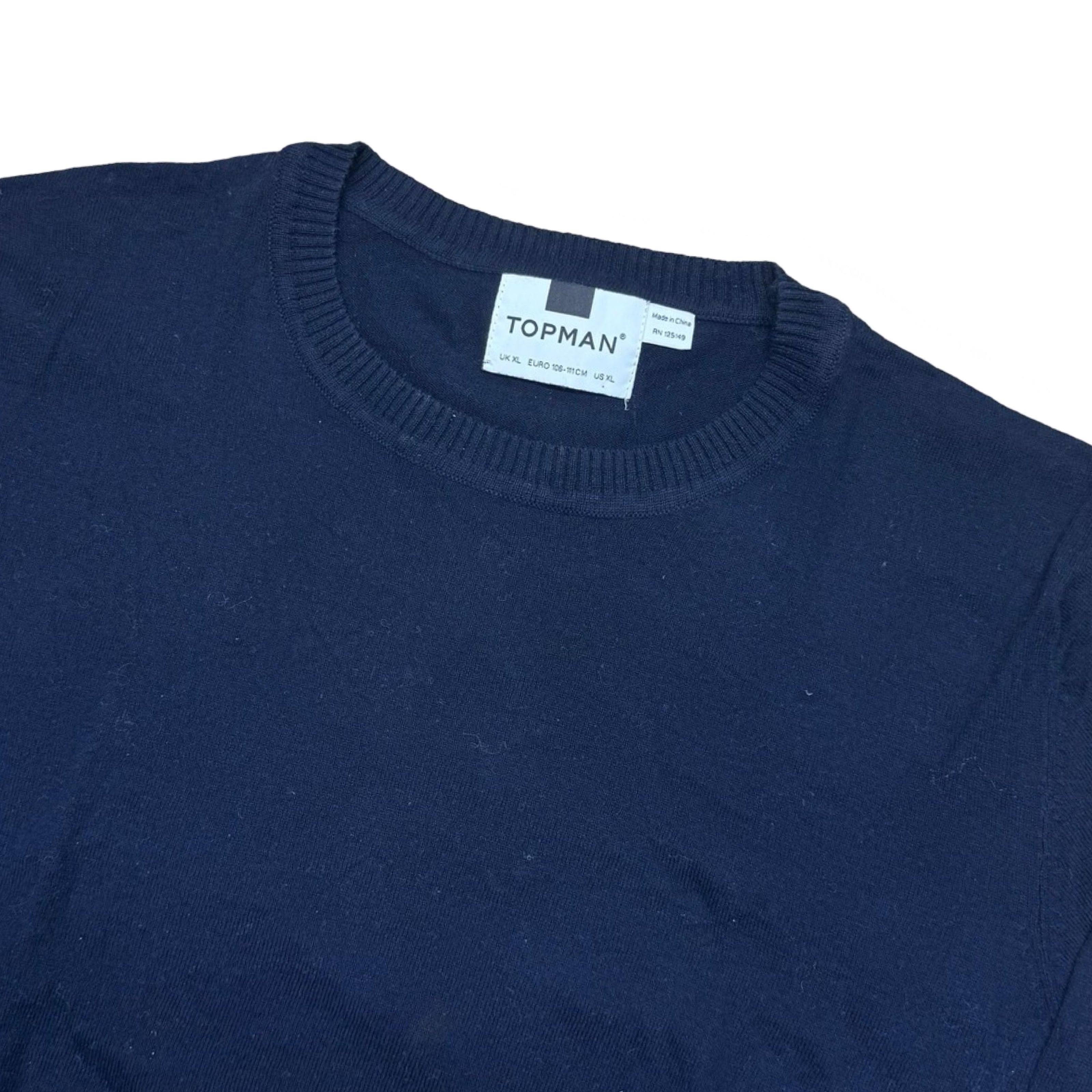 Topman Navy Crew Neck | Medium