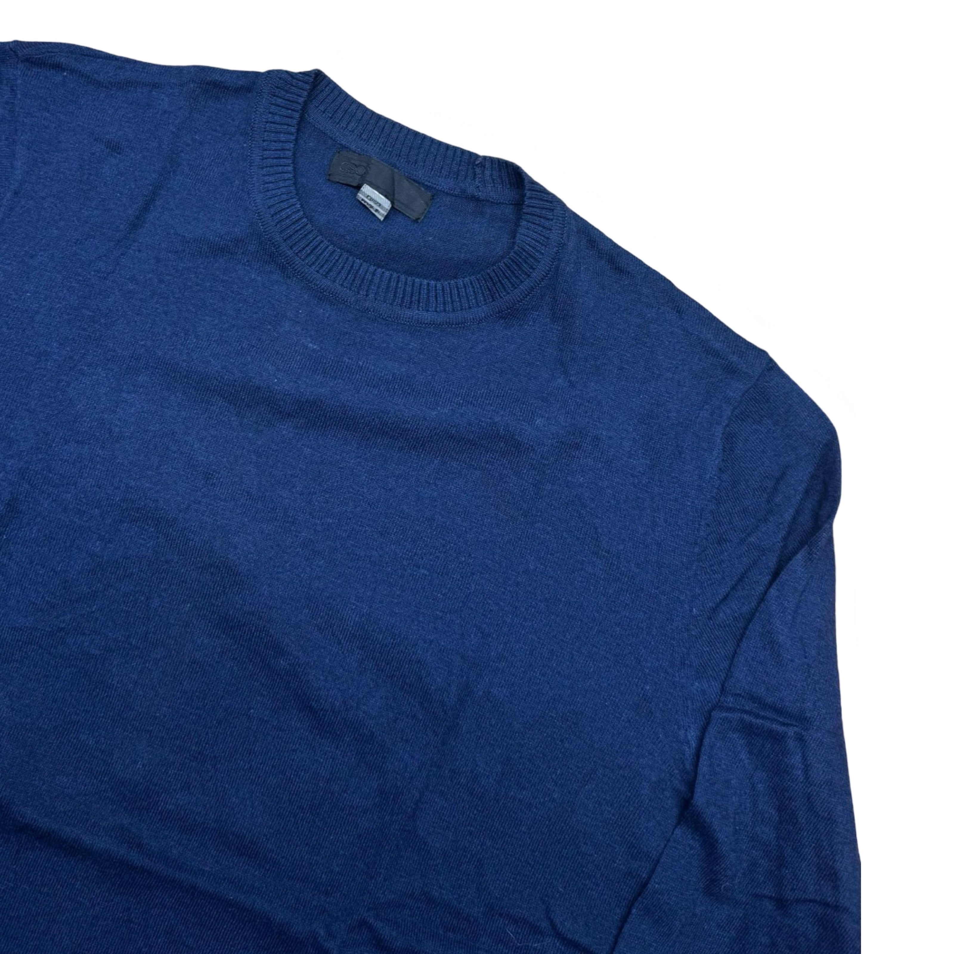 Asos Blue Textured Crew Neck | Small