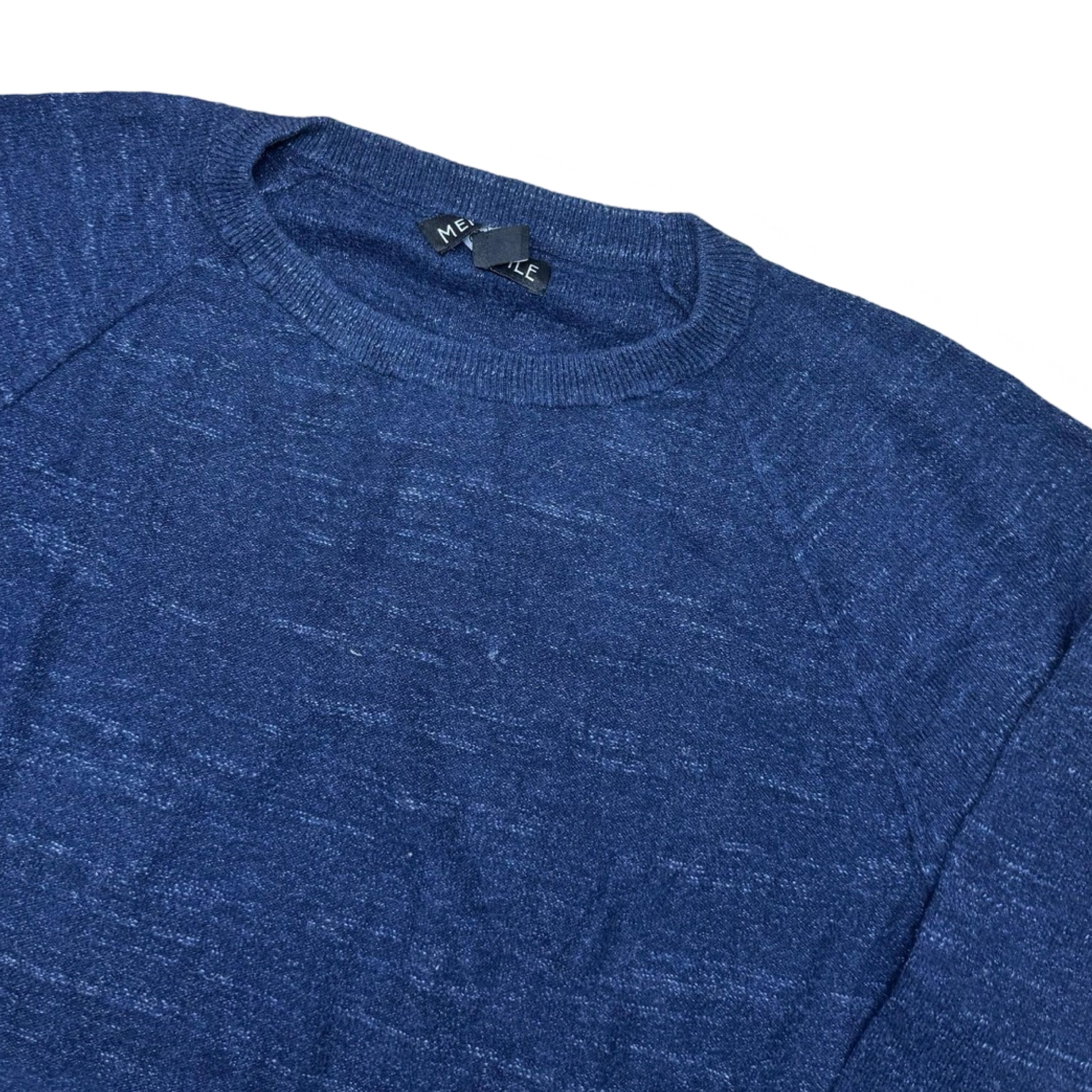 J.Crew Blue Textured Crew Neck Sweater | Small