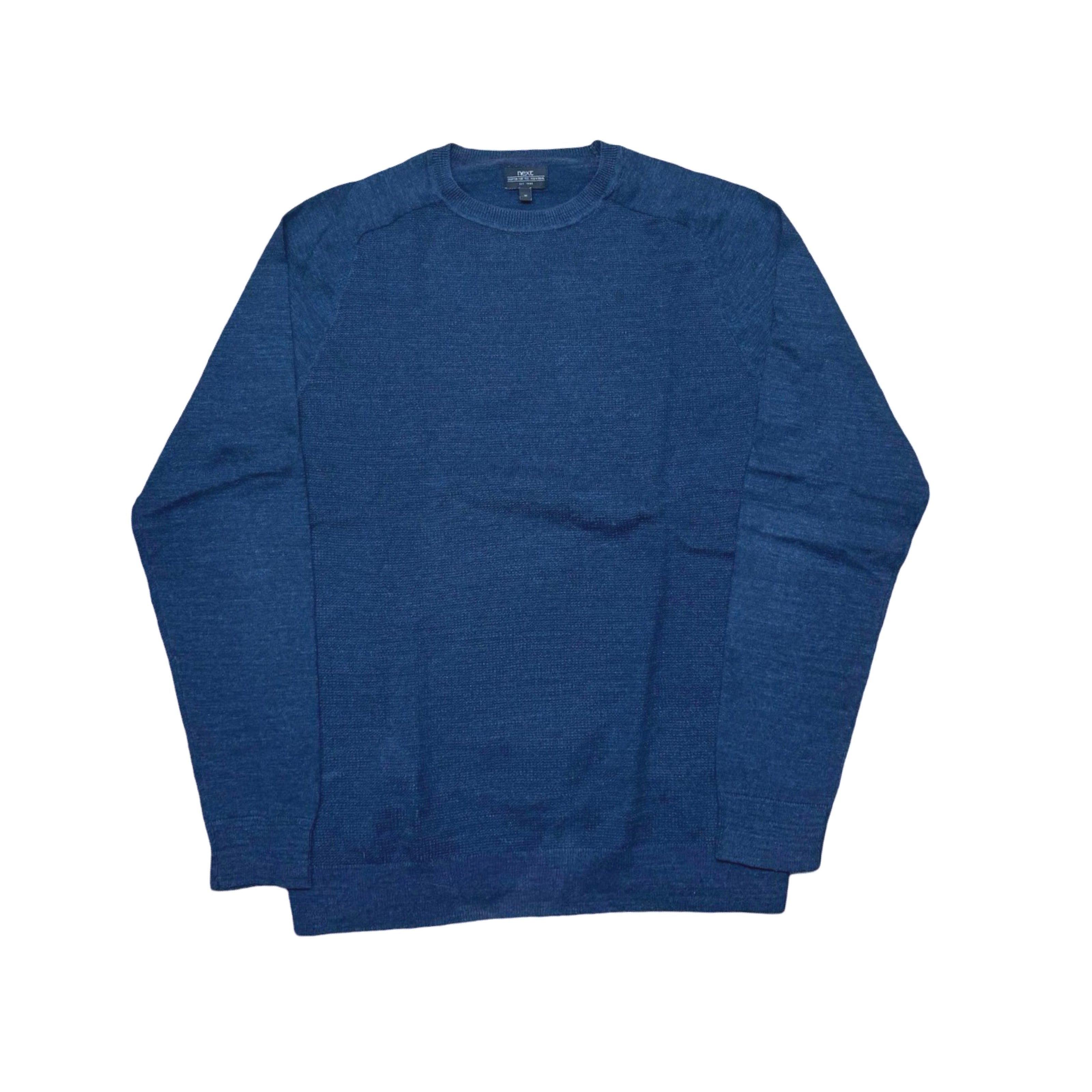 NEXT Blue Textured Crew Neck Sweater | Small