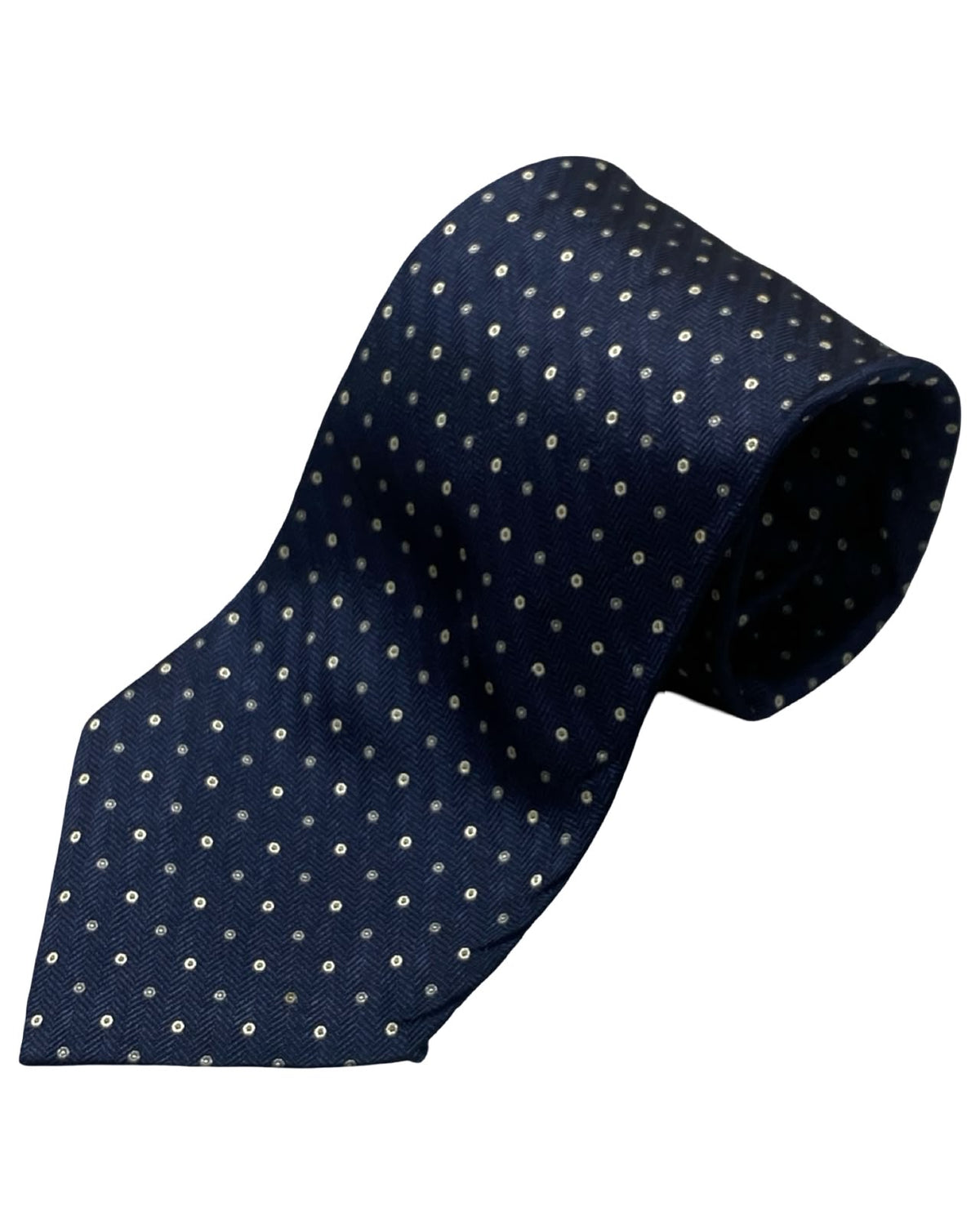 Cremieux - Navy Blue & White Dotted Pattern