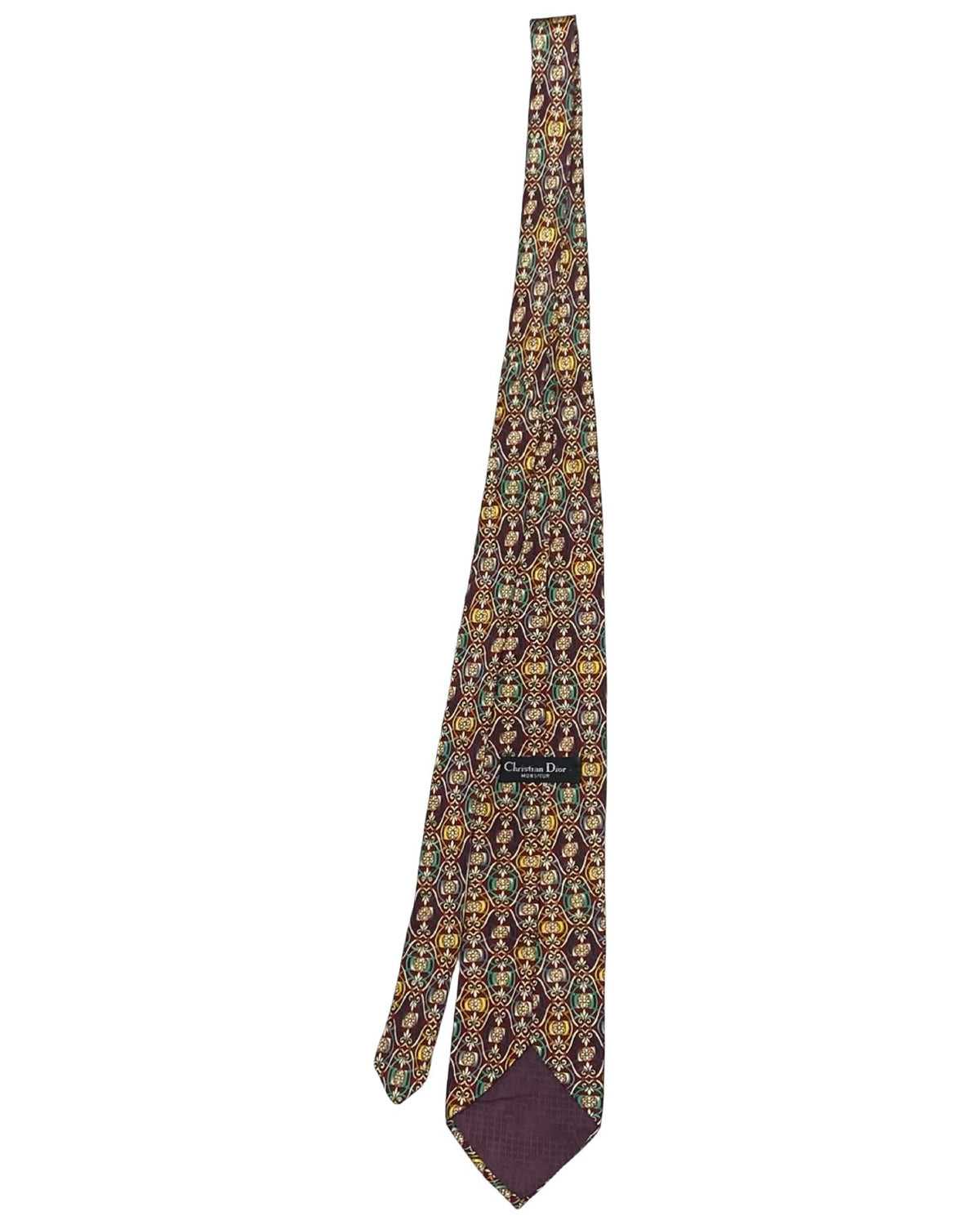 Christian Dior - Burgundy & Gold Paisley Pattern