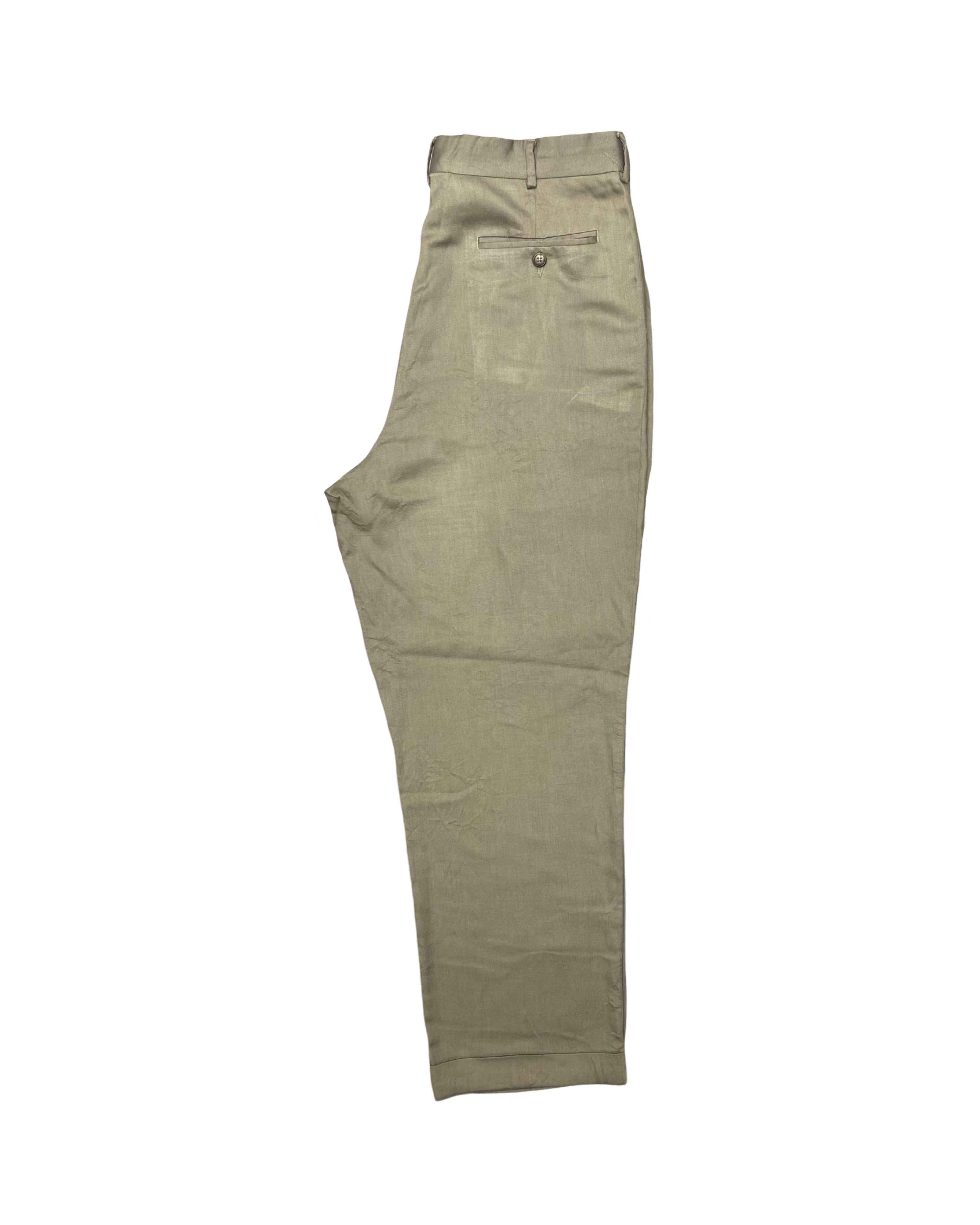 Chaps Ralph Lauren Beige Trousers – Classic Pleated Casual | Waist 33” | Length 42”
