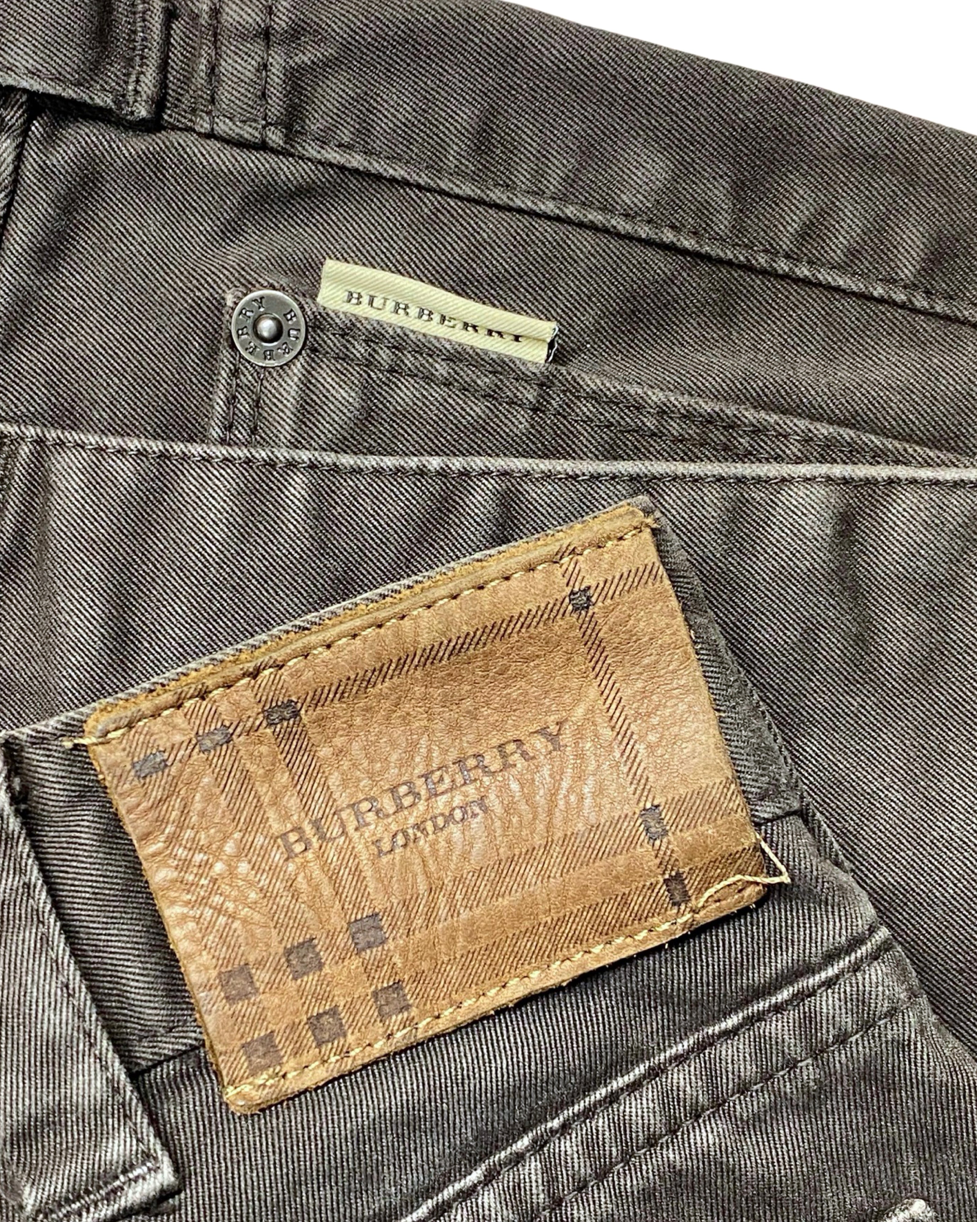Burberrys Check-Lined Cotton Trousers – Slim Straight Fit | Waist 32” | Length 43”