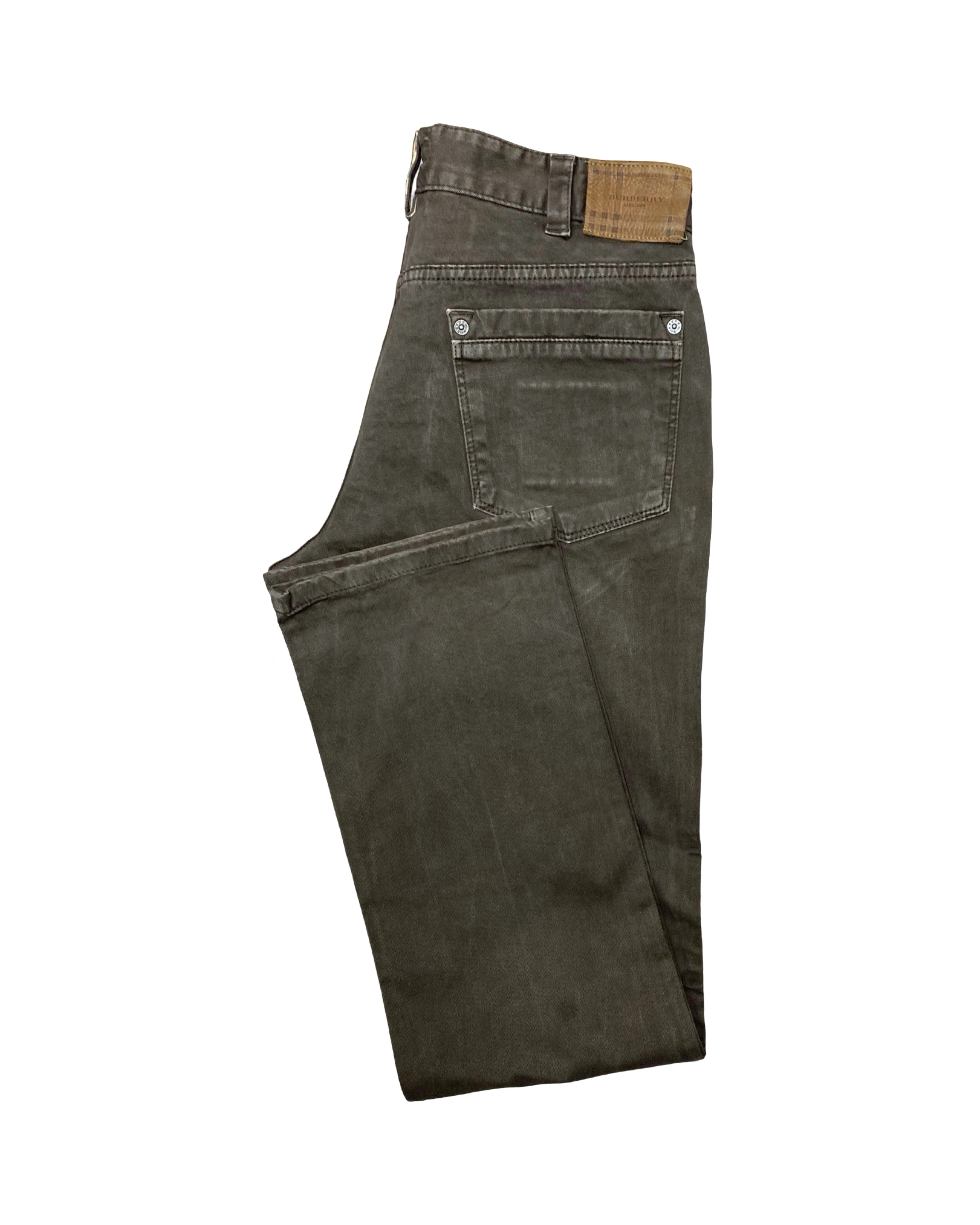 Burberrys Check-Lined Cotton Trousers – Slim Straight Fit | Waist 32” | Length 43”