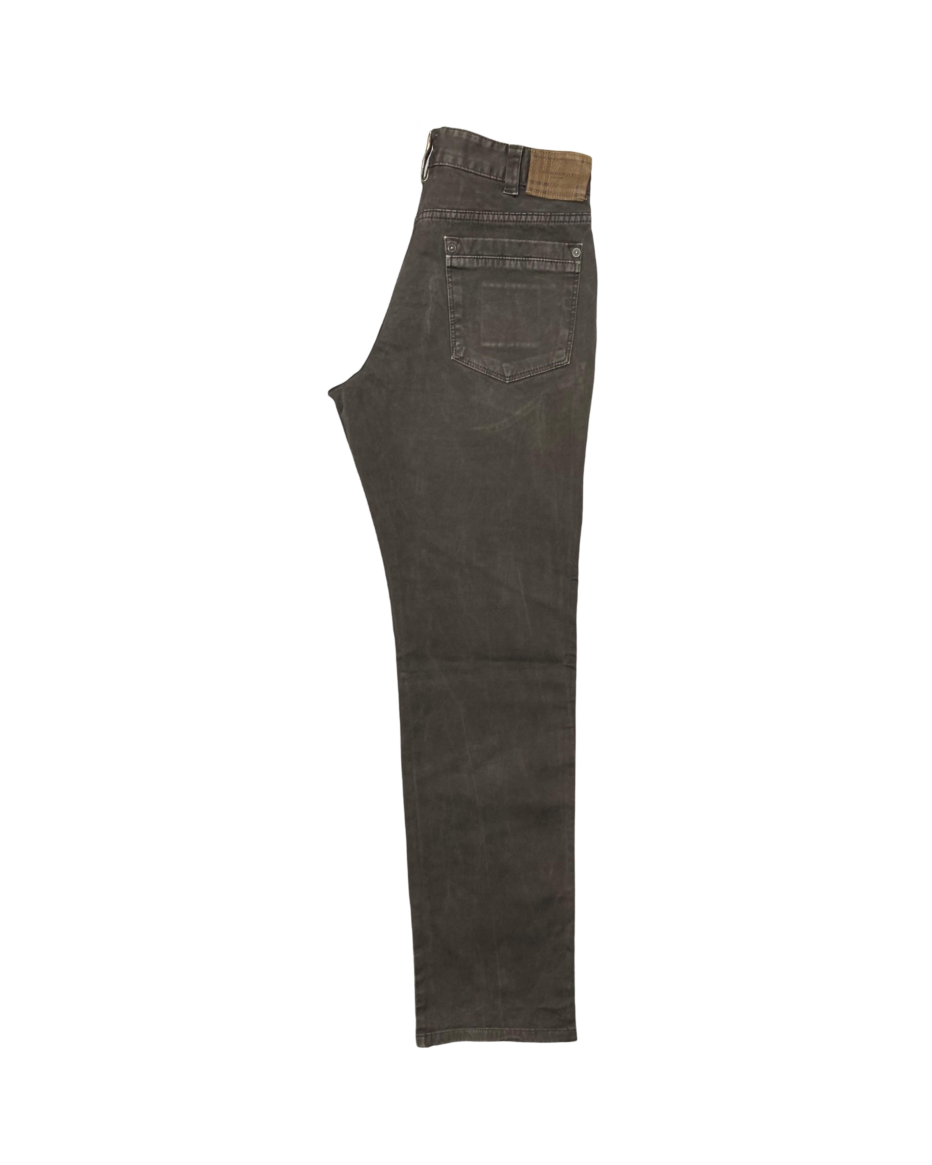 Burberrys Check-Lined Cotton Trousers – Slim Straight Fit | Waist 32” | Length 43”